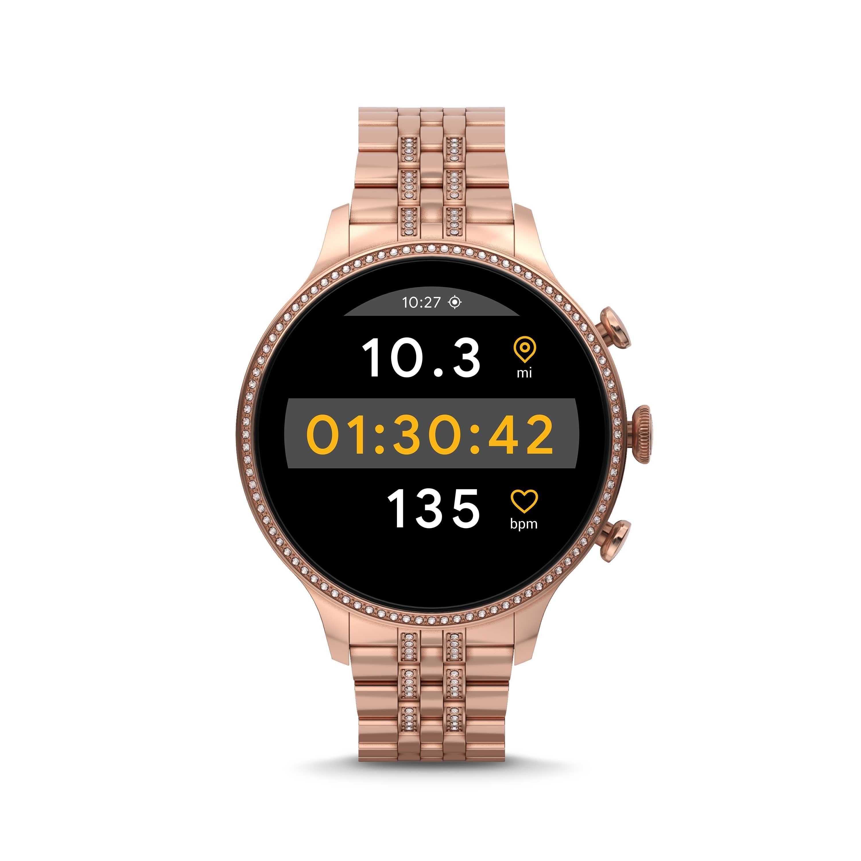 list item 13 of 16 Fossil Gen 6 42mm Smartwatch with Rose Gold Stainless Steel Bracelet
