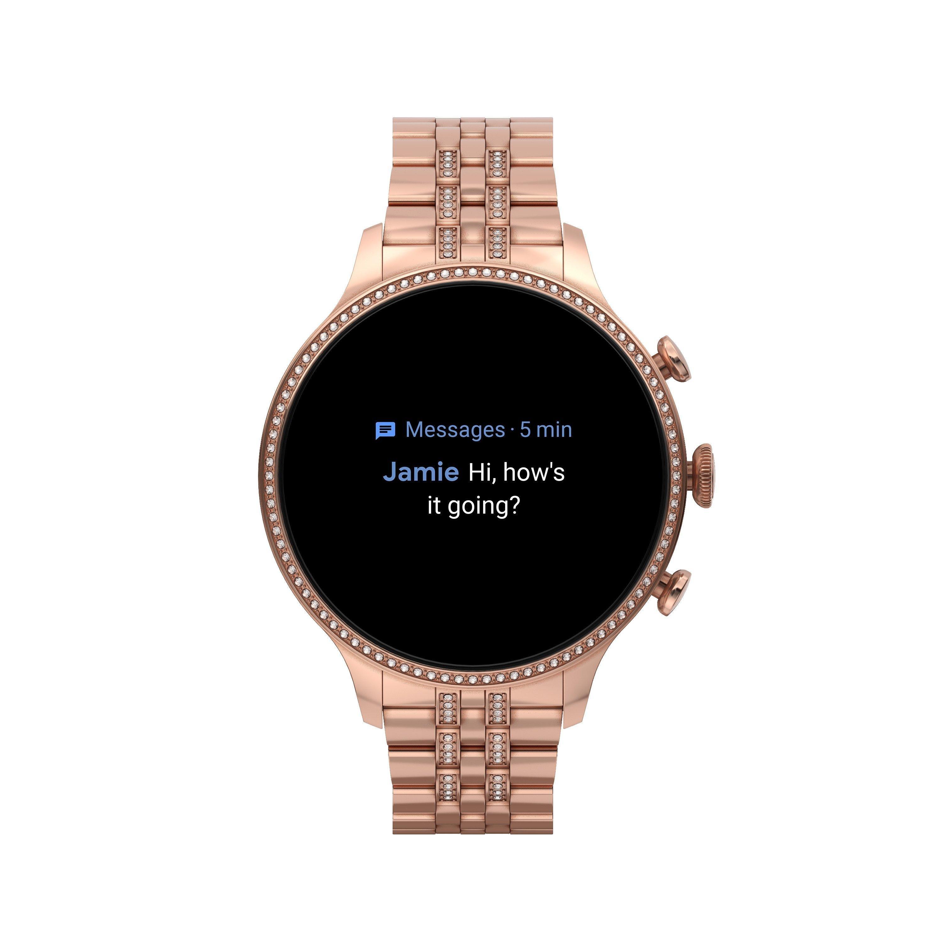 list item 14 of 16 Fossil Gen 6 42mm Smartwatch with Rose Gold Stainless Steel Bracelet
