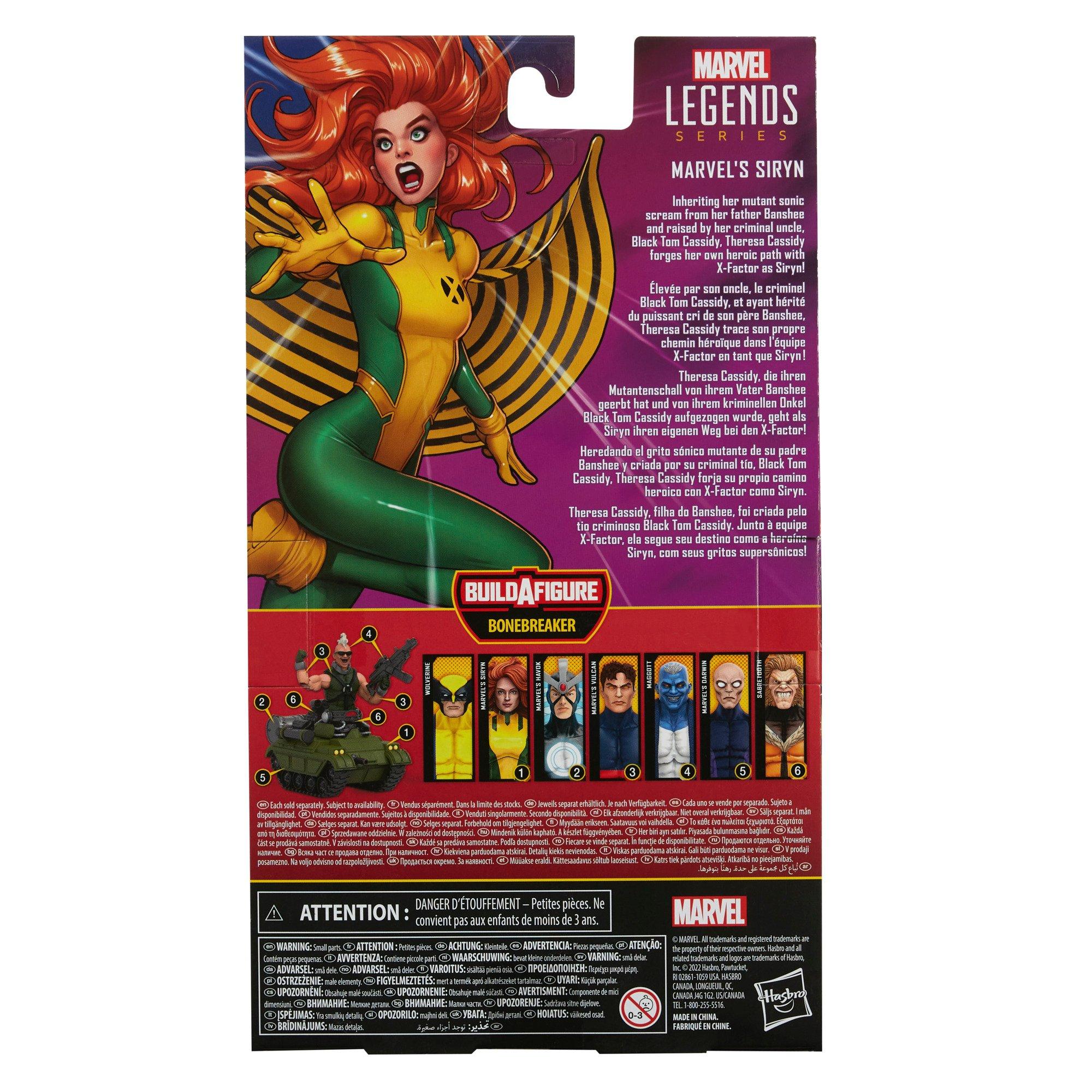 2 Accessories and 1 Build-A-Figure Part Marvel Legends Series X-Men Siryn Action Figure 6-inch Collectible Toy 