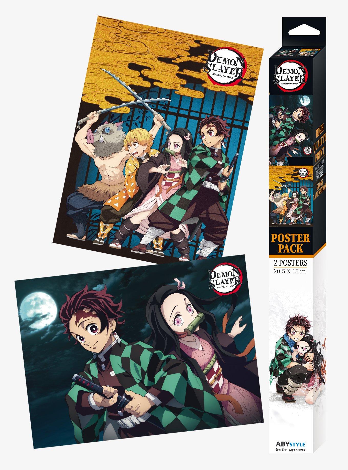 Abystyle Demon Slayer Kimetsu No Yaiba Boxed Poster Two Pack Gamestop