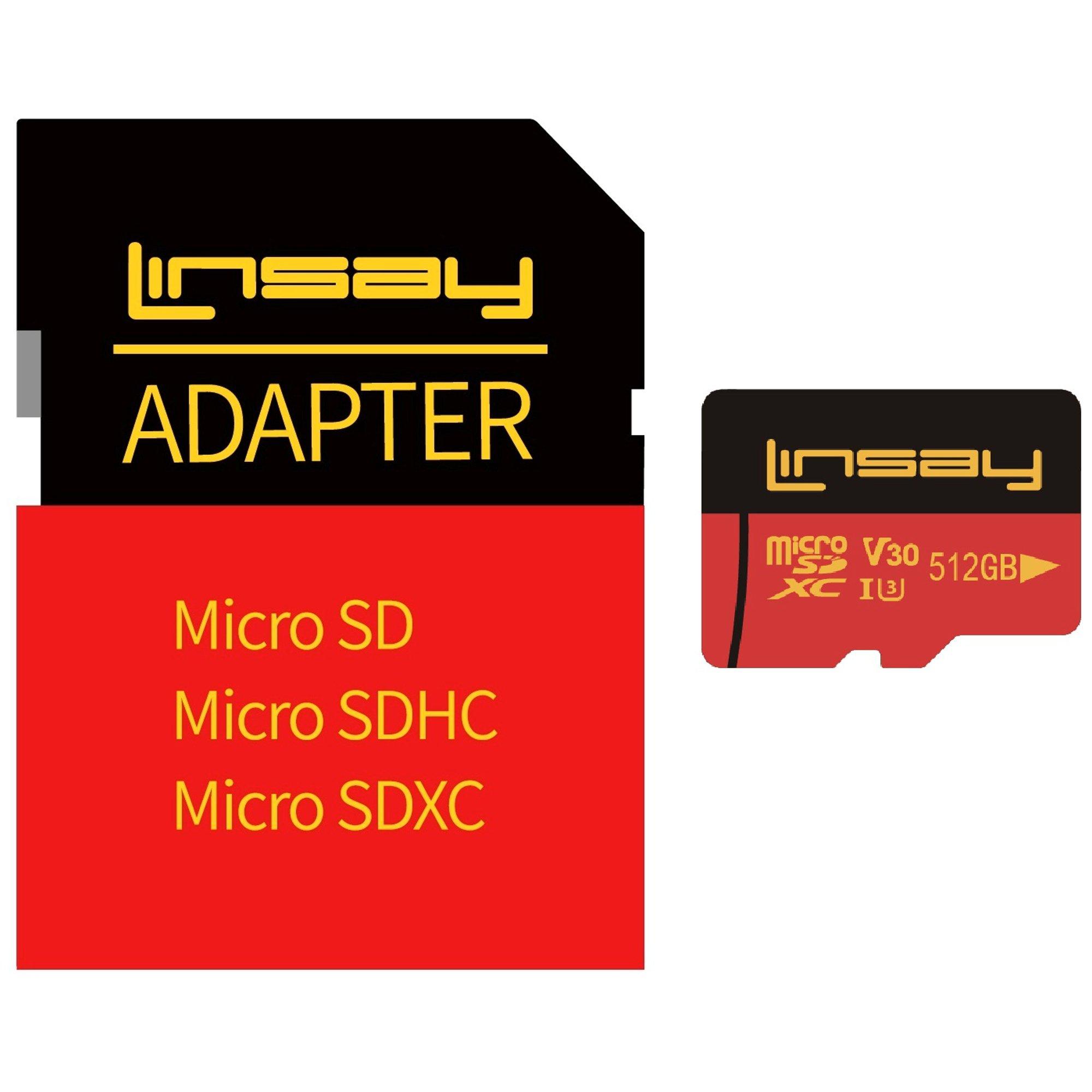 list item 1 of 2 LINSAY 512GB Micro SD Card with Adapter
