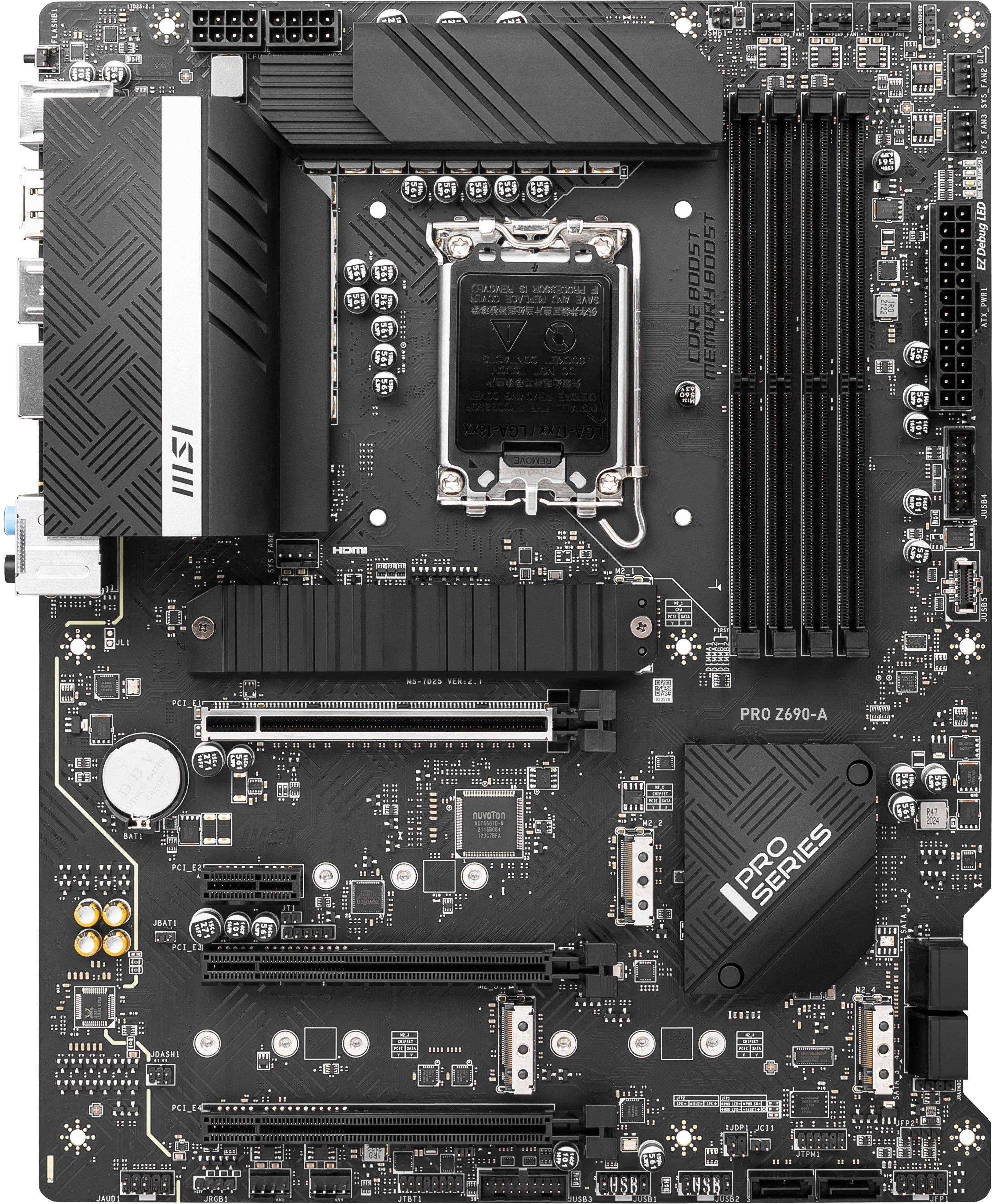 list item 1 of 6 MSI PRO Z690-A DDR5 LGA 1700 ATX Intel Motherboard