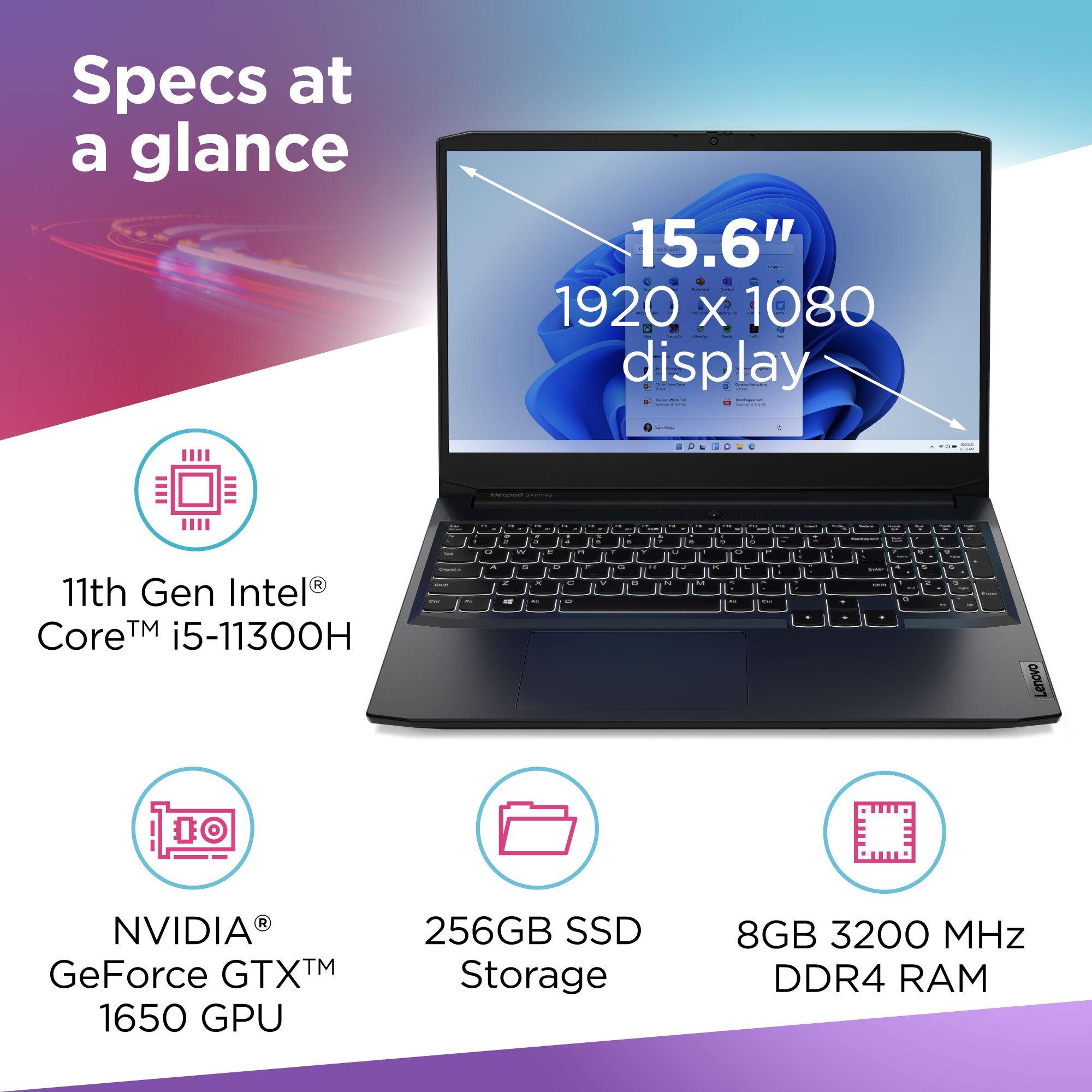 Lenovo IdeaPad 3i 15.6in Gaming Laptop Intel Core i511300H NVIDIA