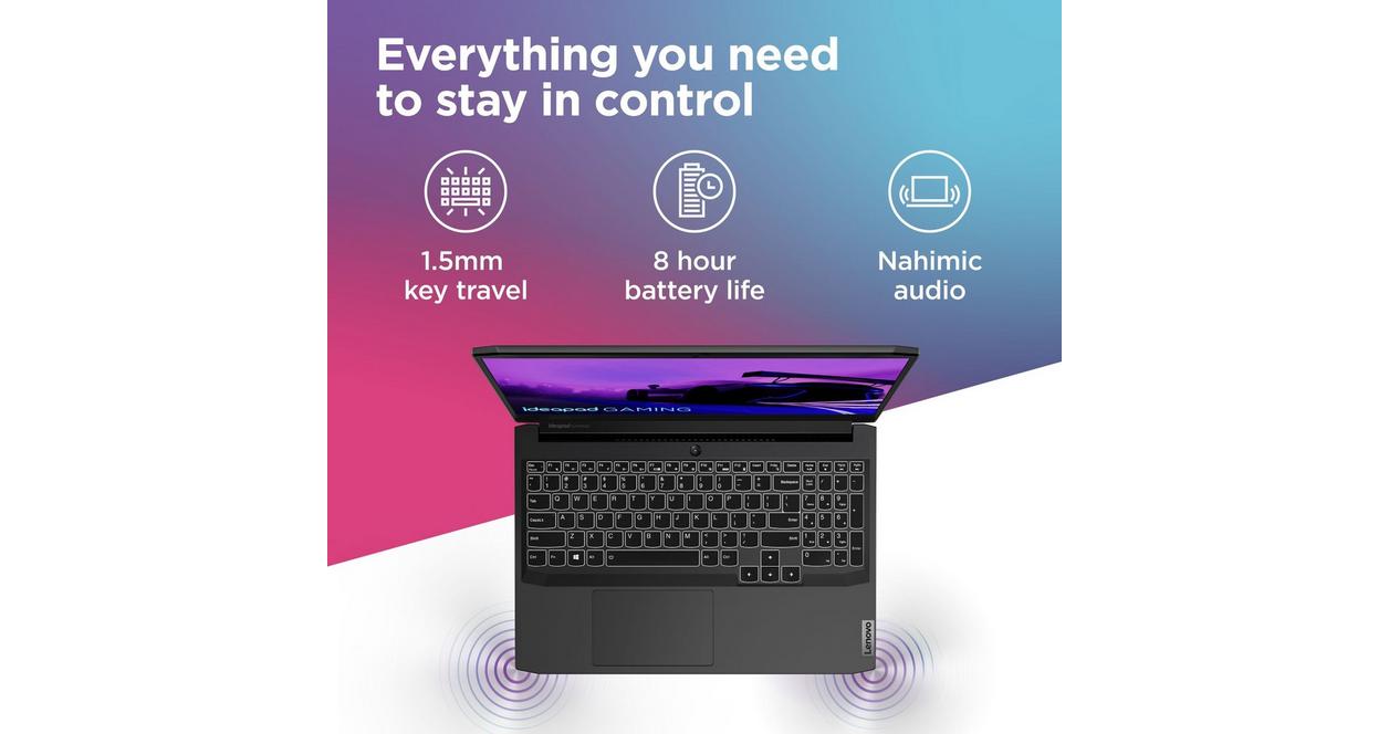 Lenovo IdeaPad 3i 15.6-in Gaming Laptop Intel Core i5-11300H NVIDIA GeForce GTX 1650 8GB RAM 256GB SSD 120Hz FHD IPS Display 82K100LNUS