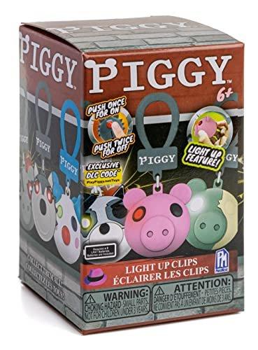  Piggy Blind Box Party Favors - 3 Pk Piggy Mystery Light Up  Keychain Plus Pin