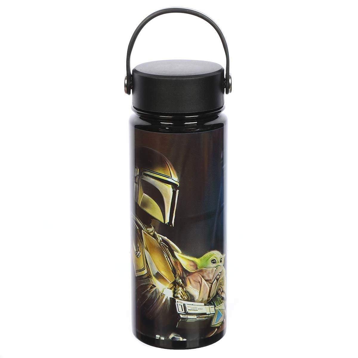 Silver Buffalo Star Wars: The Mandalorian Grogu Water Bottle With Time  Marker | Holds 28 Ounces
