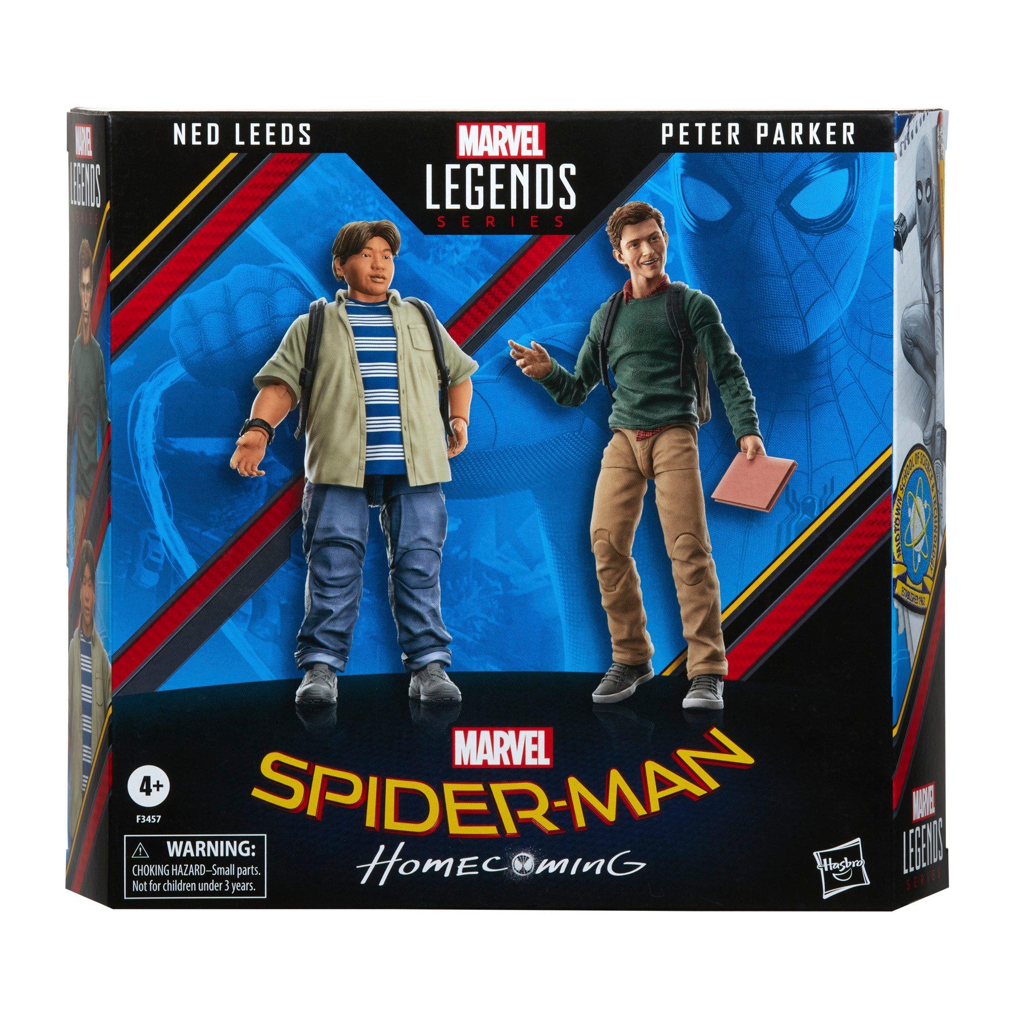 list item 13 of 14 Hasbro Marvel Legends Series 60th Anniversary Spider-Man Homecoming Ned Leeds and Peter Parker 2-Pack 6-in Action Figures