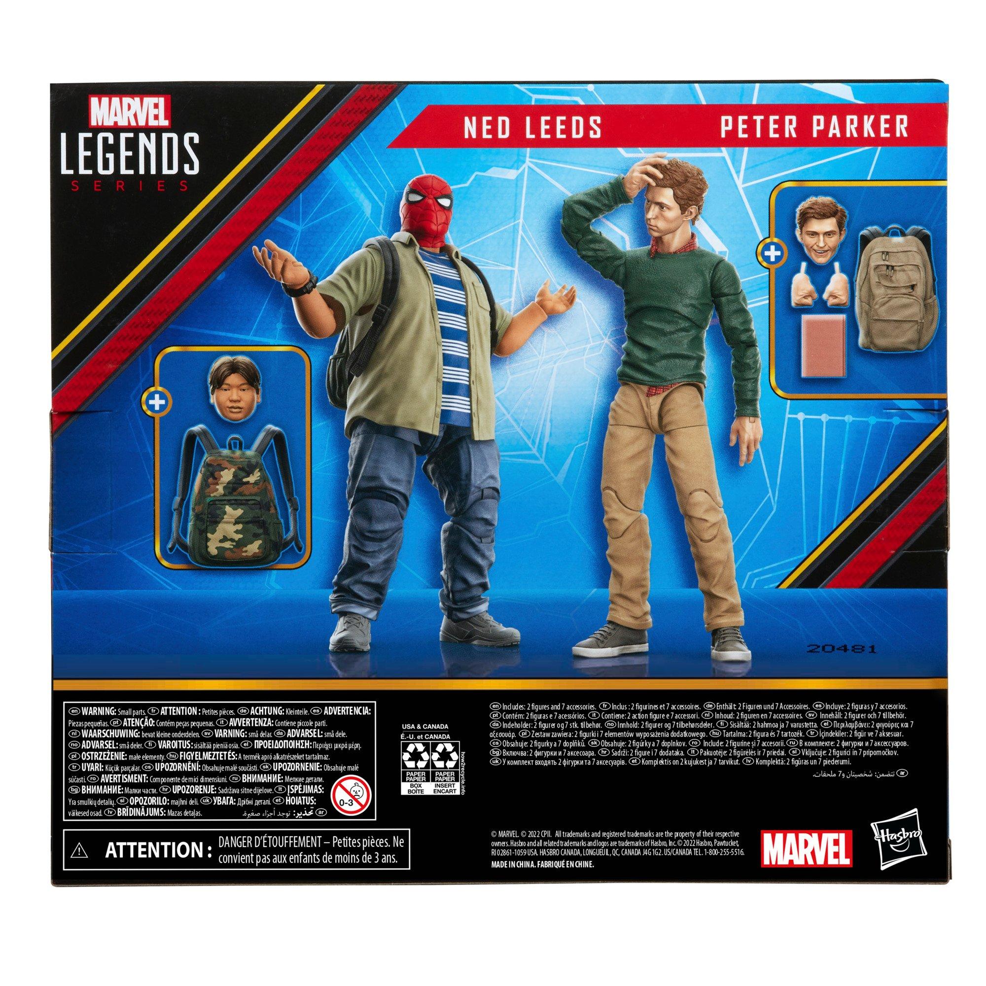 list item 14 of 14 Hasbro Marvel Legends Series 60th Anniversary Spider-Man Homecoming Ned Leeds and Peter Parker 2-Pack 6-in Action Figures