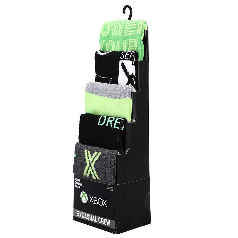 Xbox Series X Crew Socks 5 Pack