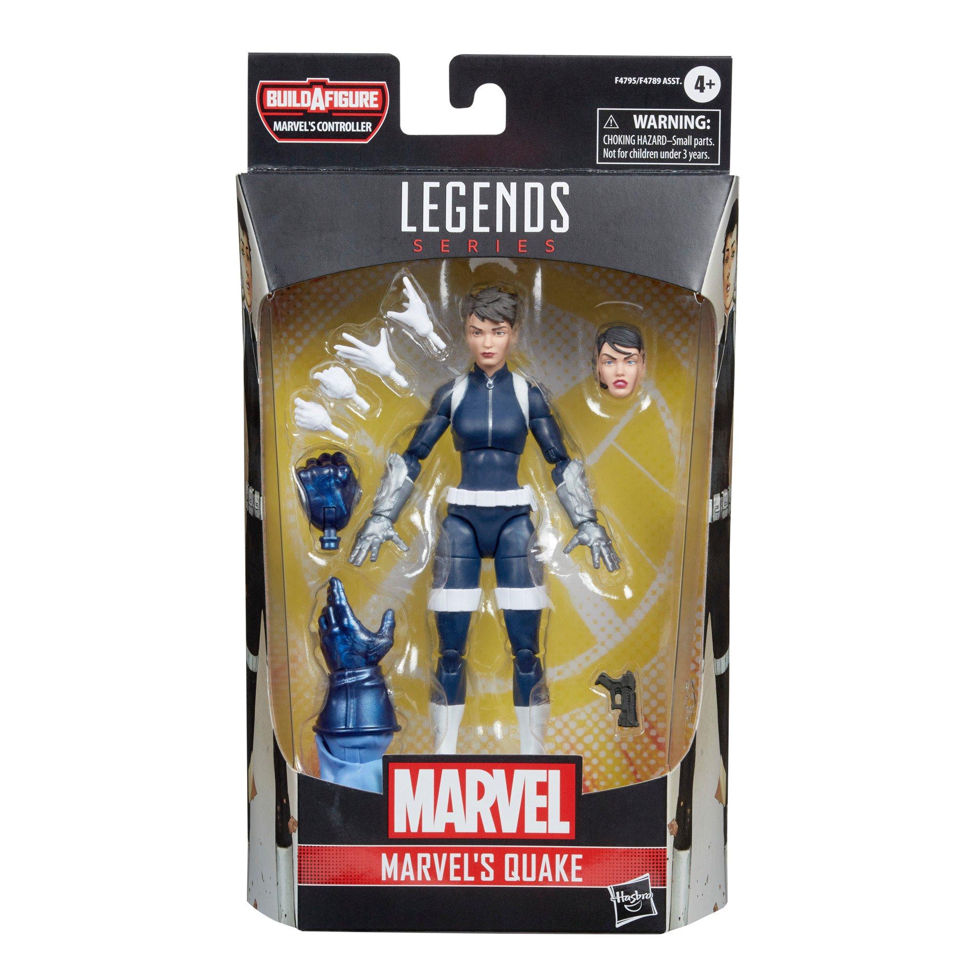 Marvel Legends Series Quake Secret Warriors Comics Action Figure 6-inch Collectible Toy 5 Accessories 2 Build-A-Figure Parts 