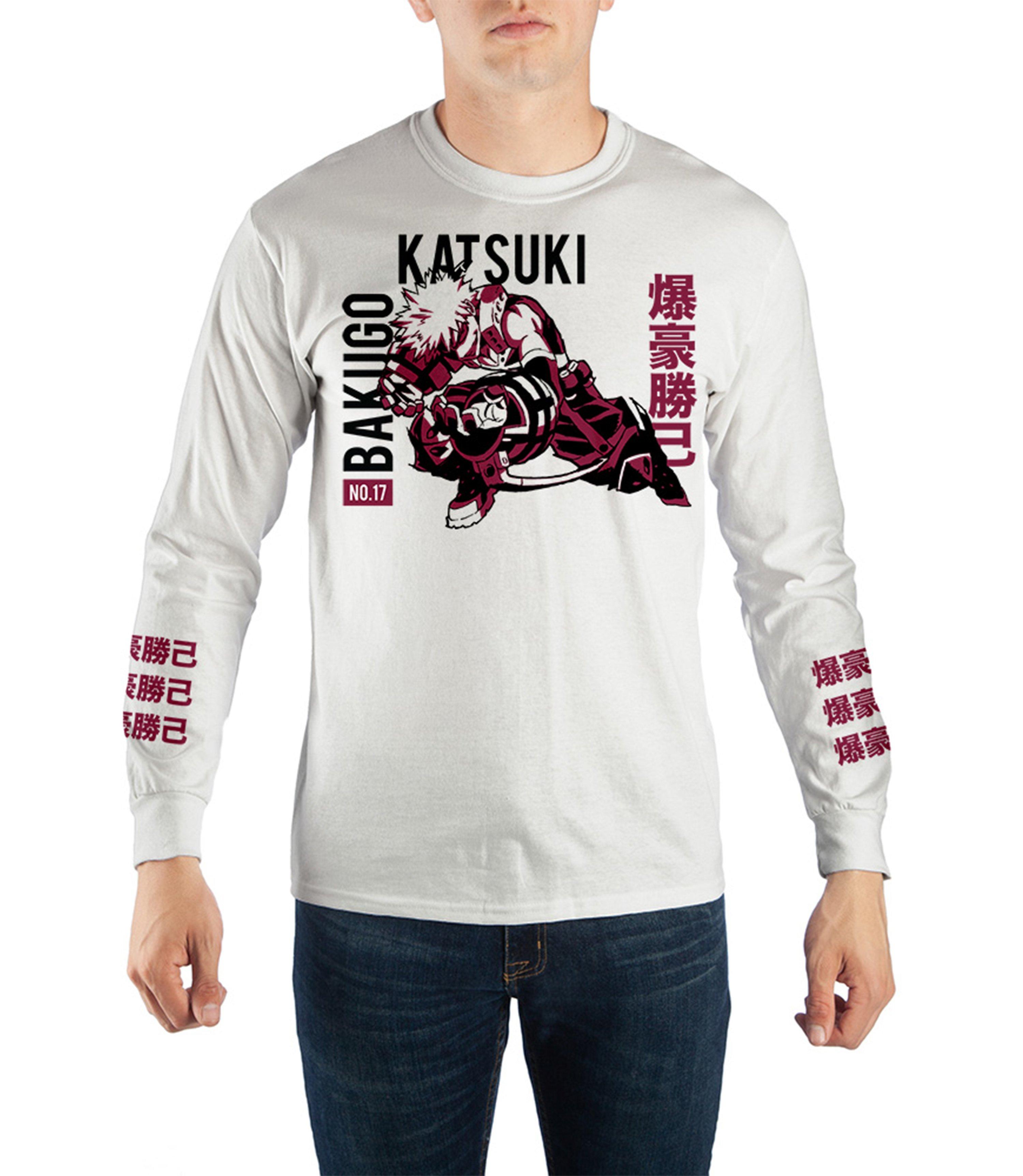 list item 1 of 3 My Hero Academia Katsuki Bakugo Long Sleeve Unisex T-Shirt