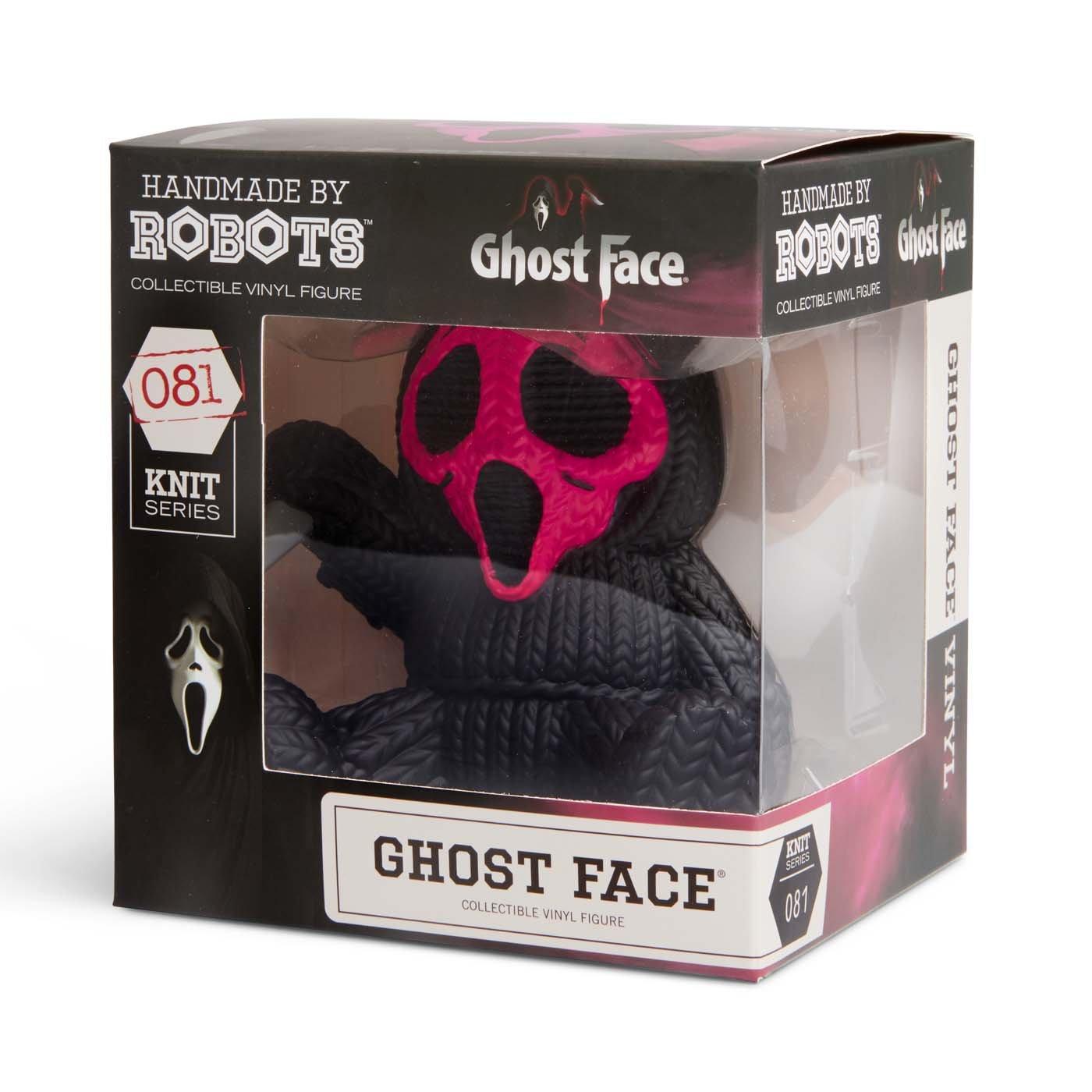 Handmade by Robots Knit Series Ghost Face Fluorescent Pink 5-in Vinyl Figure