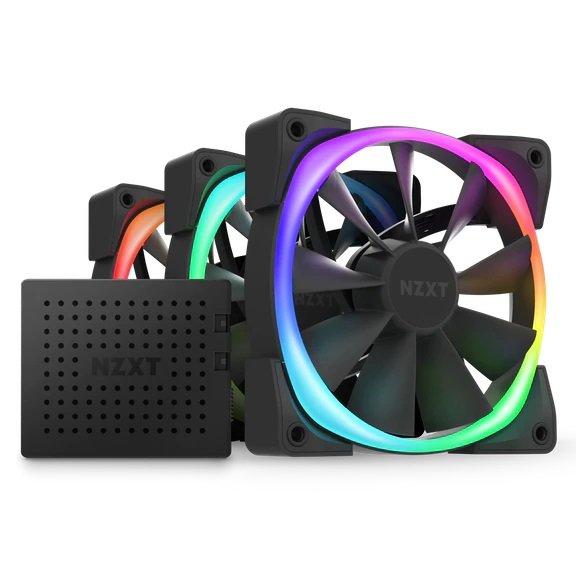 NZXT Aer RGB 2 120mm Computer Case Fan Triple Starter Pack | GameStop