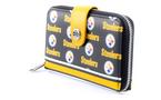 Loungefly NFL Pittsburgh Steelers Logo Zip Around Wallet