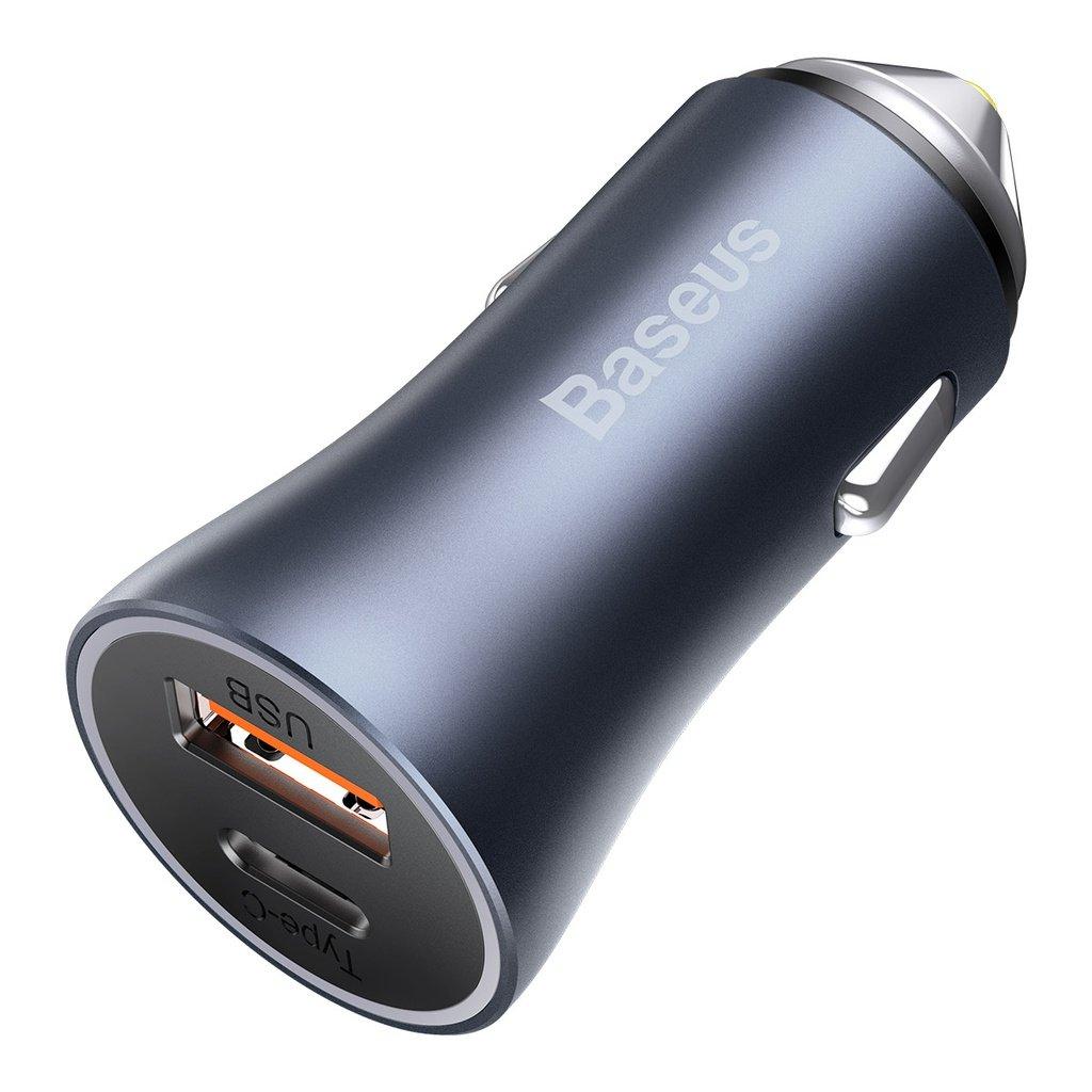 Baseus Golden Contactor Pro Dual USB/USB-C 40W Quick Charger Car Charger