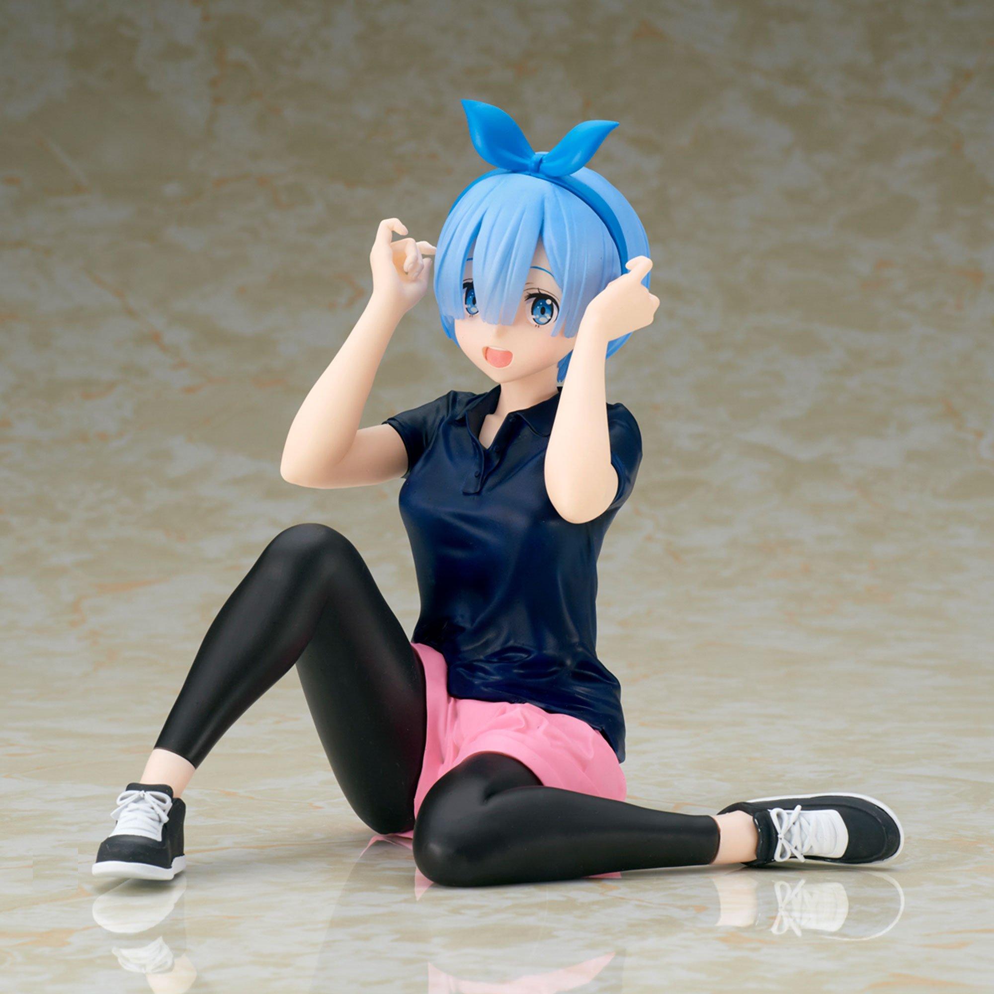 list item 1 of 4 Banpresto Re:Zero - Starting Life in Another World Rem Training Style Relax Time Version 5.5-in Figure