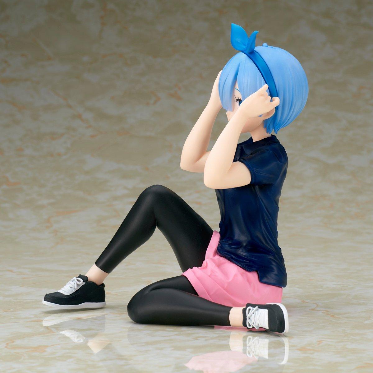 list item 2 of 4 Banpresto Re:Zero - Starting Life in Another World Rem Training Style Relax Time Version 5.5-in Figure
