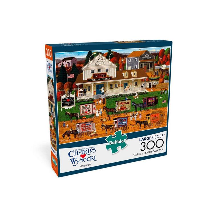 300 Large Piece Jigsaw Puzzle Storin Up Buffalo Games Charles Wysocki 