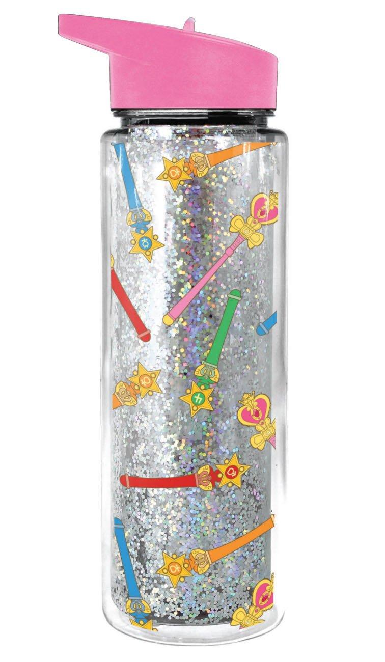 Sailor Moon Staff Plastic Glitter 18 oz. Water Bottle | GameStop