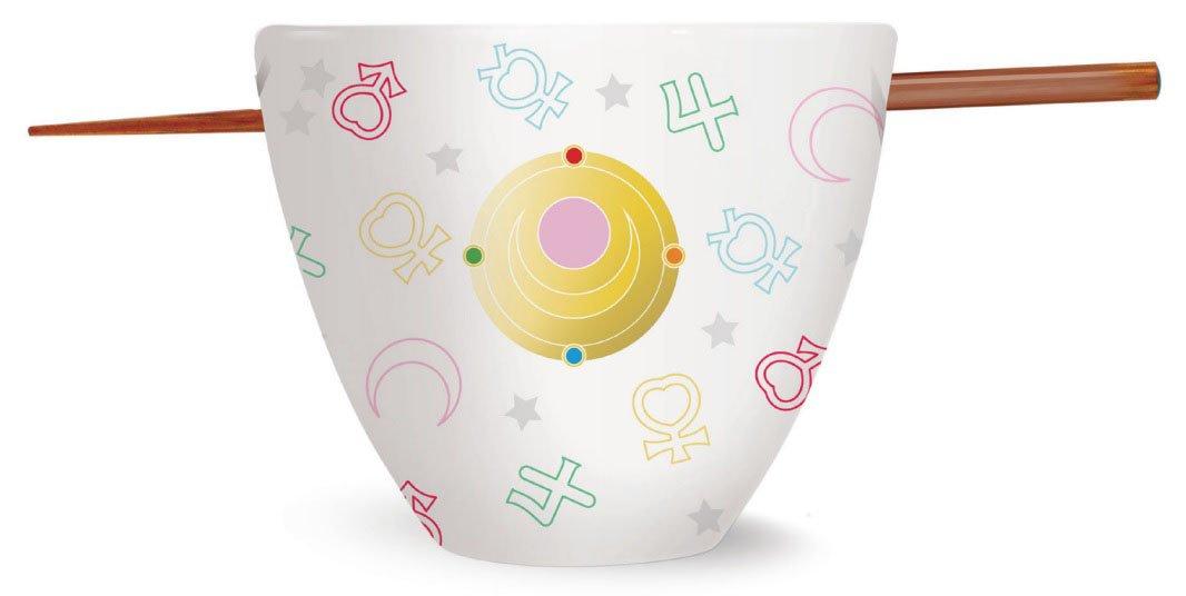 Sailor Moon Symbols Ramen Bowl with Chopsticks
