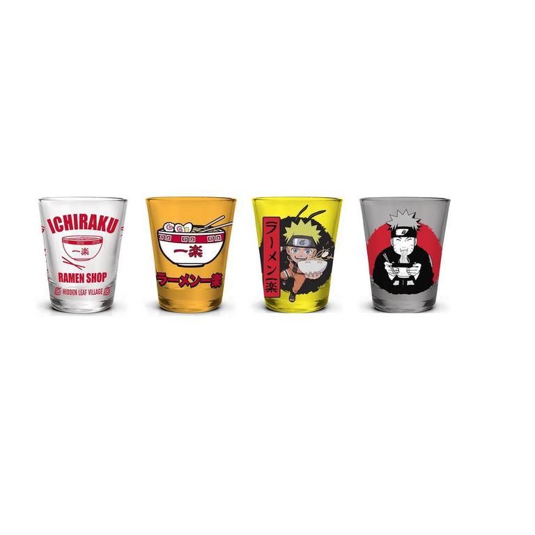 Naruto Ichiraku Ramen Themed Shot Glasses 4-Pack