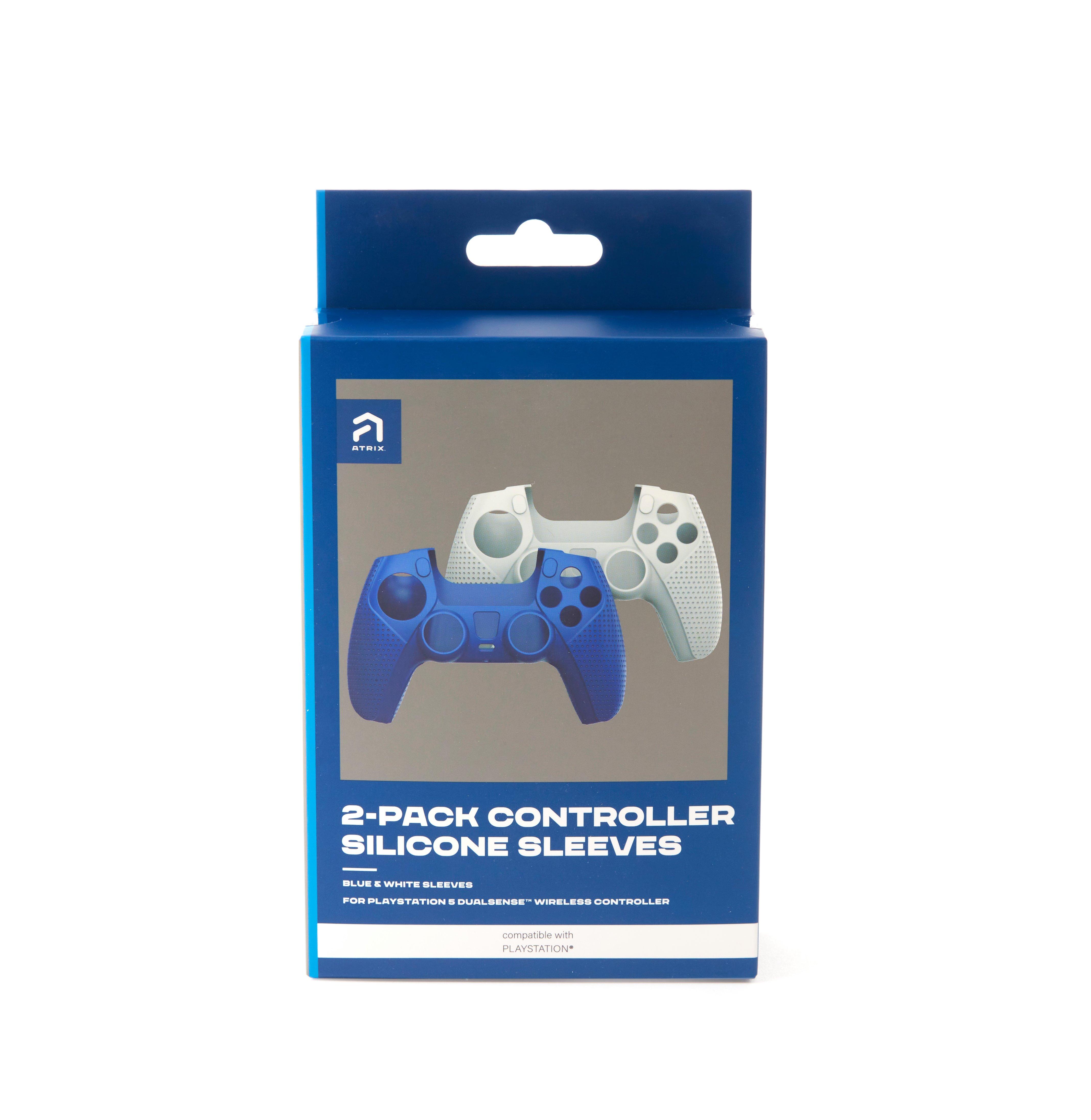 GameStop Controller Grip 2-Pack for PlayStation 5 - Blue and White