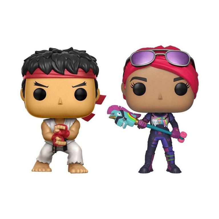 Funko POP! Games: Street Fighter and Fortnite Ryu and Brite Bomber 2-Pack 4.25 Vinyl Figures GameStop