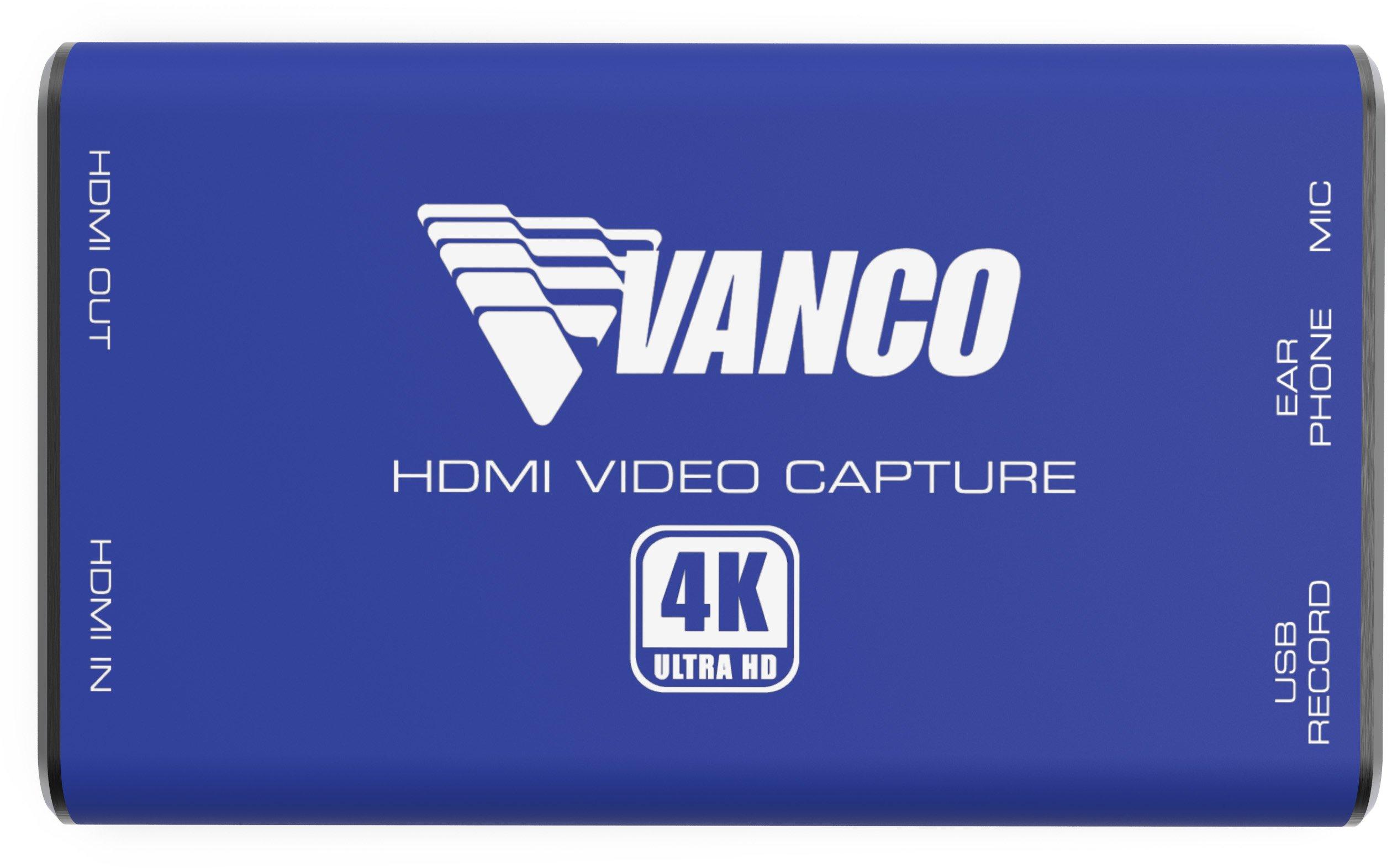 list item 1 of 11 Vanco 4K HDMI to USB Video Capture Device with Audio Input/Output