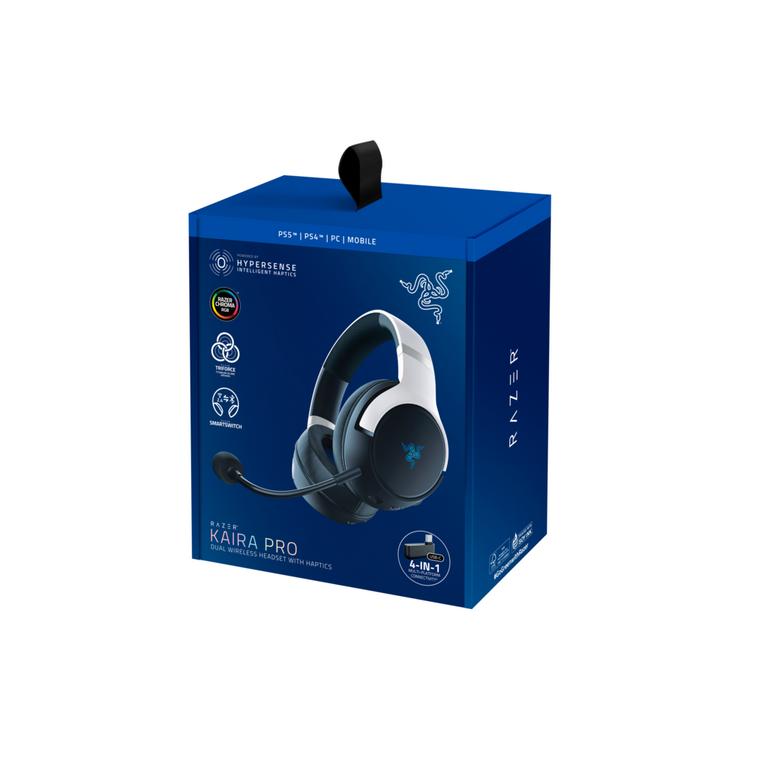Razer Kaira Pro Dual Wireless Gaming Headset for PlayStation 5 Headset with  HyperSense Haptics Technology