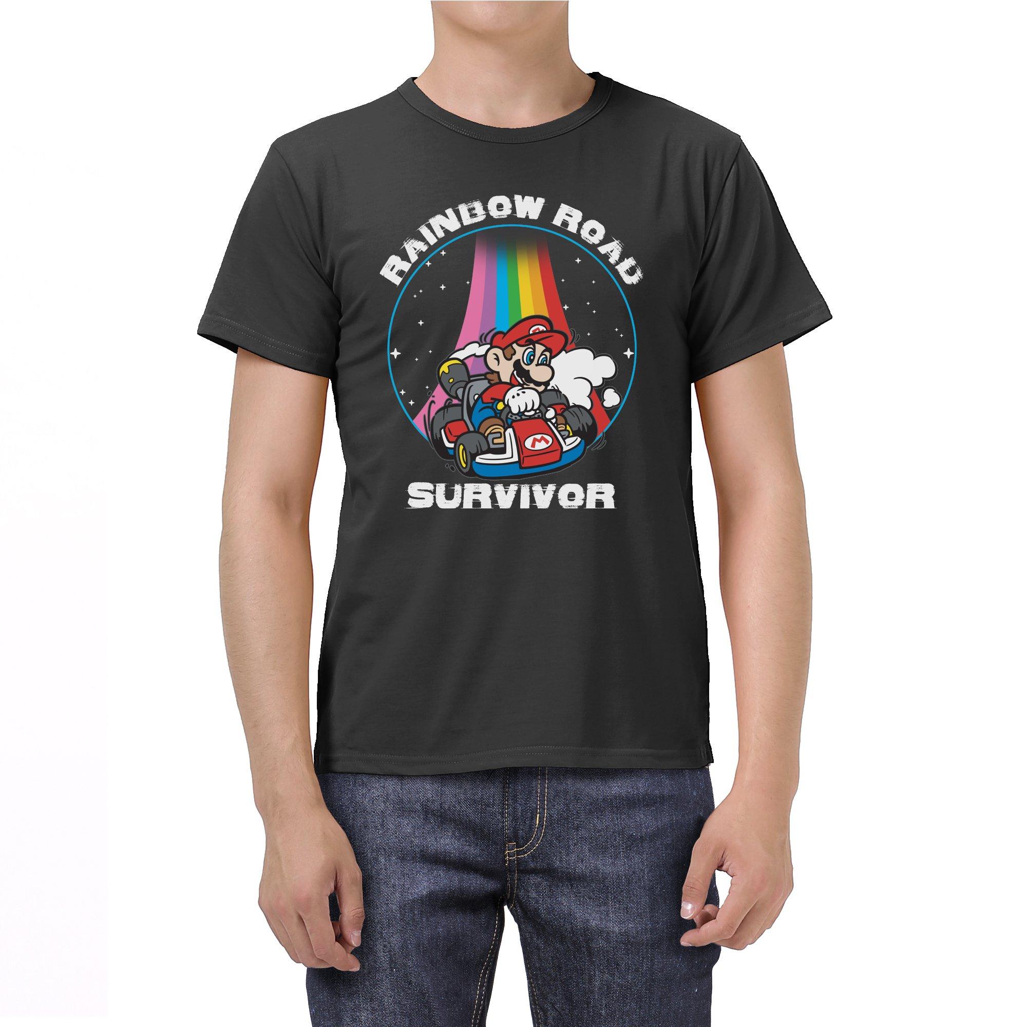 list item 1 of 3 Mario Kart Rainbow Road Survivor T-Shirt