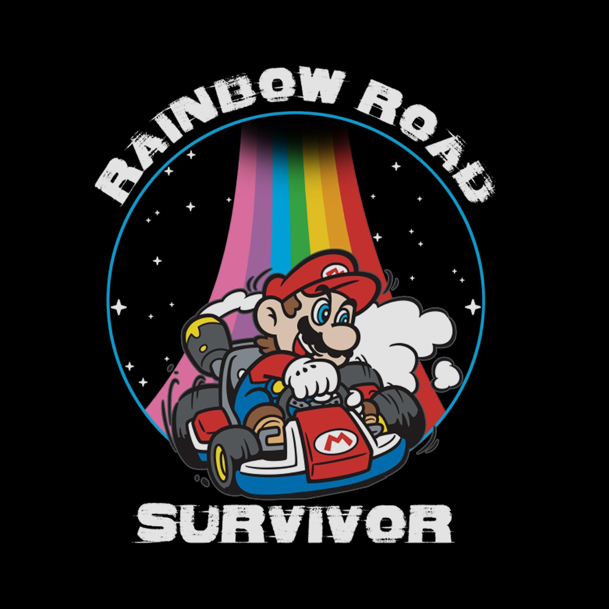 list item 3 of 3 Mario Kart Rainbow Road Survivor T-Shirt
