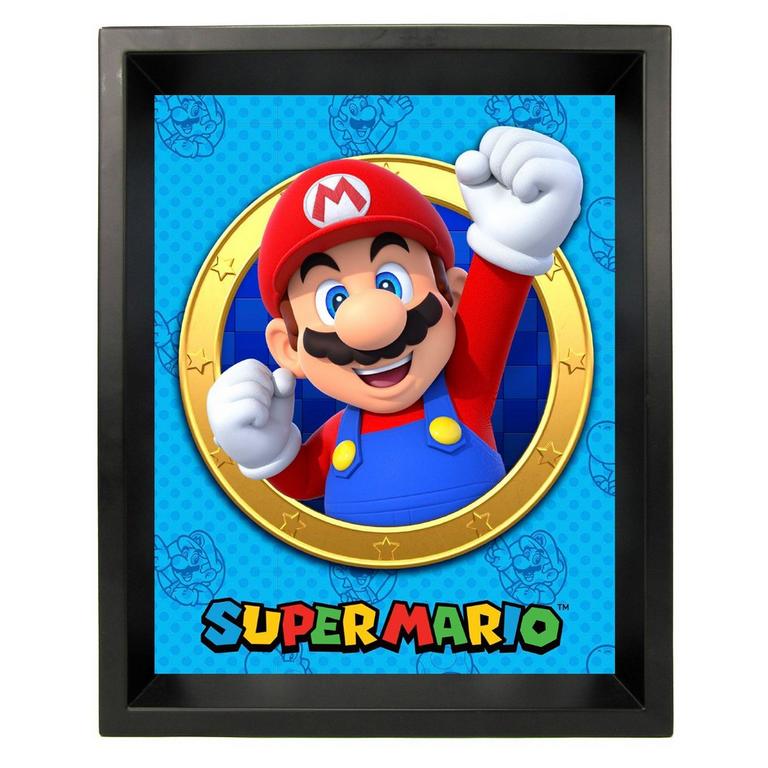 Super Mario 9.25-in x 11.25-in Mario Golden Ring Framed Photo