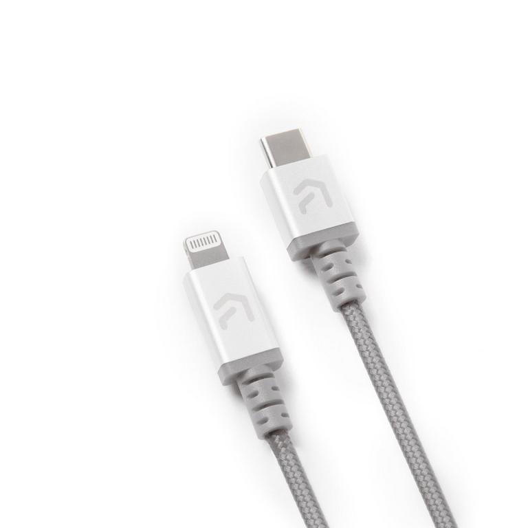 Atrix USB-C to Lightning Braided Nylon 10ft Silver