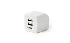 Atrix 18W Dual USB-A and USB-C Wall Charger White