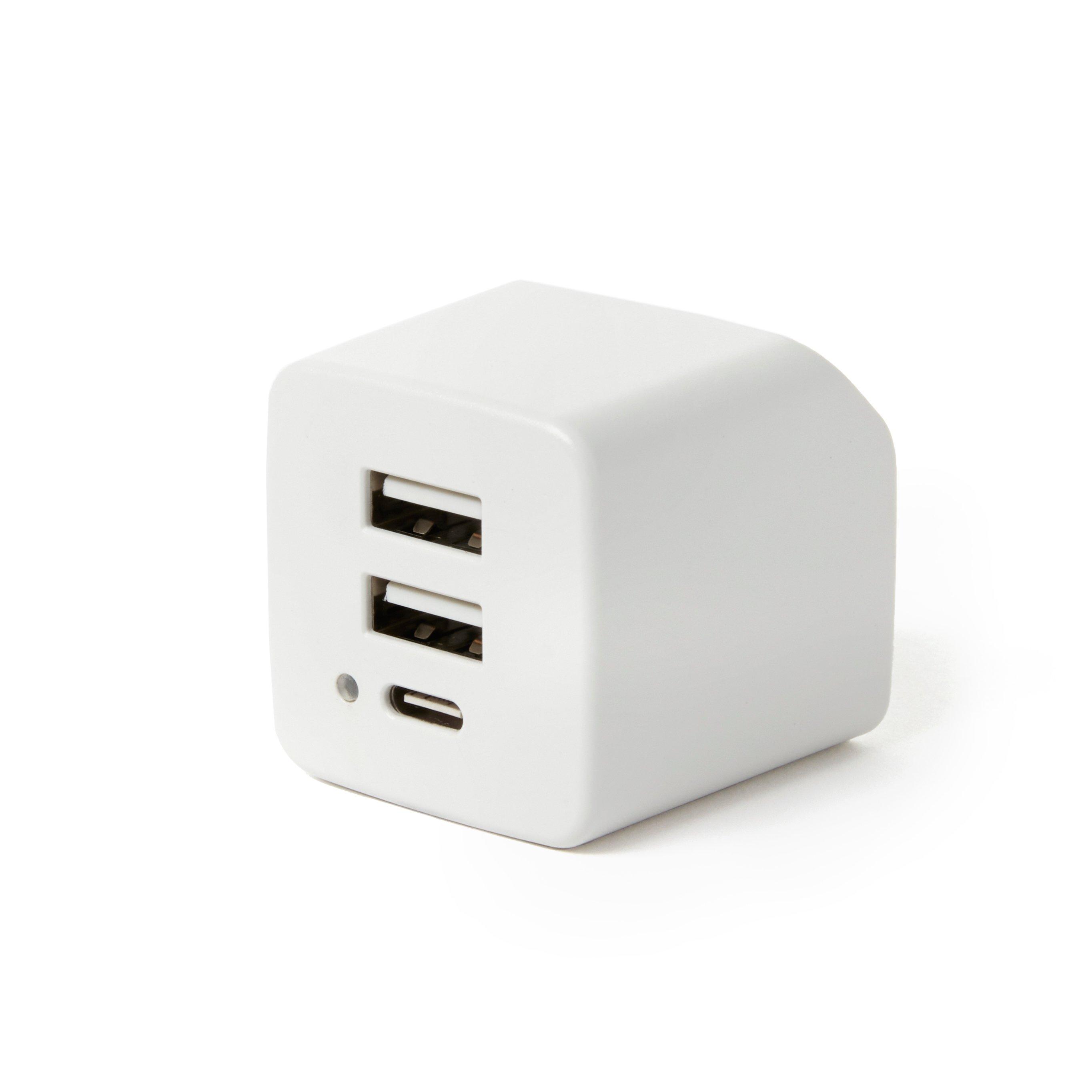 list item 2 of 3 Atrix 18W Dual USB-A and USB-C Wall Charger White