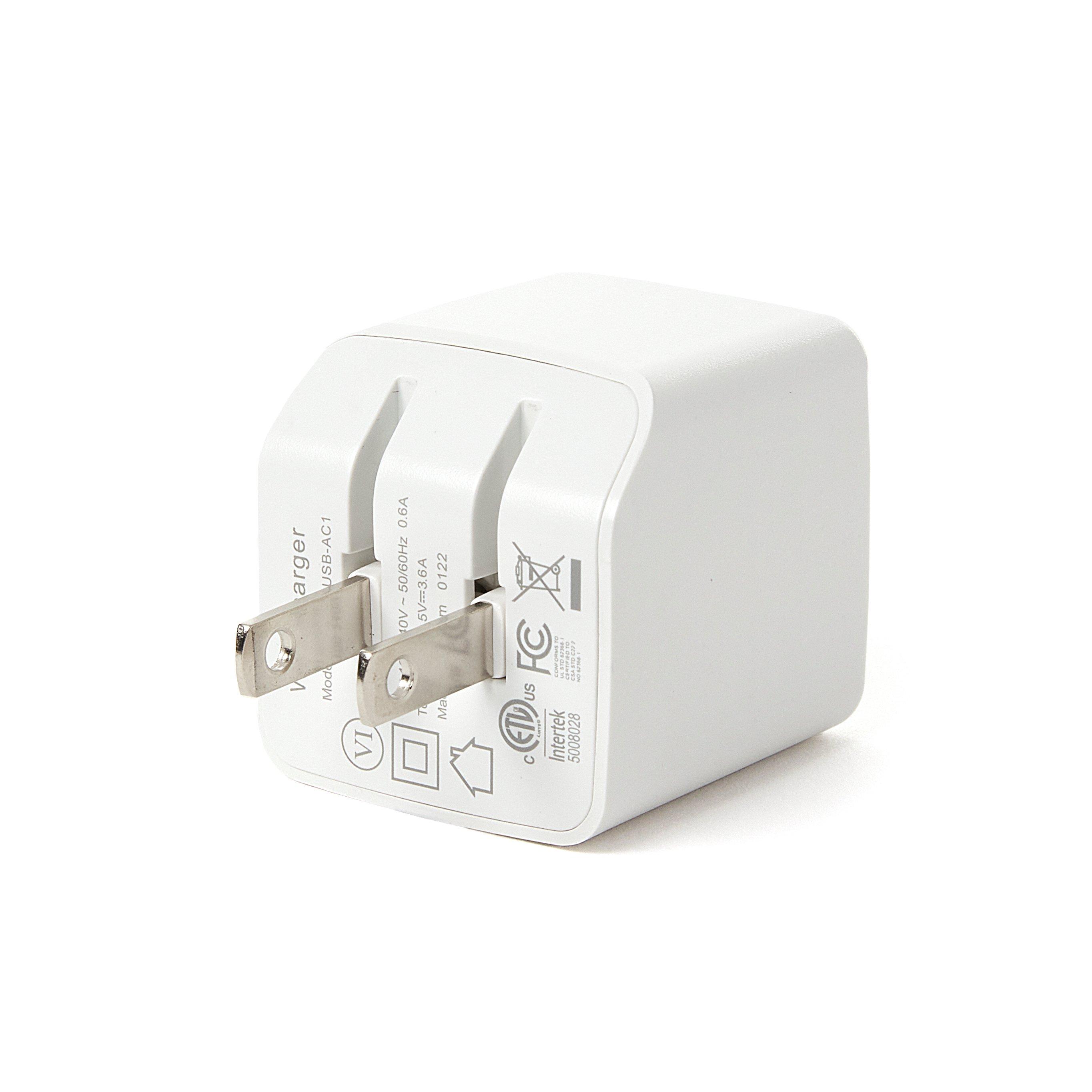 list item 3 of 3 Atrix 18W Dual USB-A and USB-C Wall Charger White