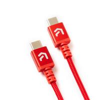 list item 1 of 2 Atrix USB-C to USB-C Braided Nylon 6ft Red