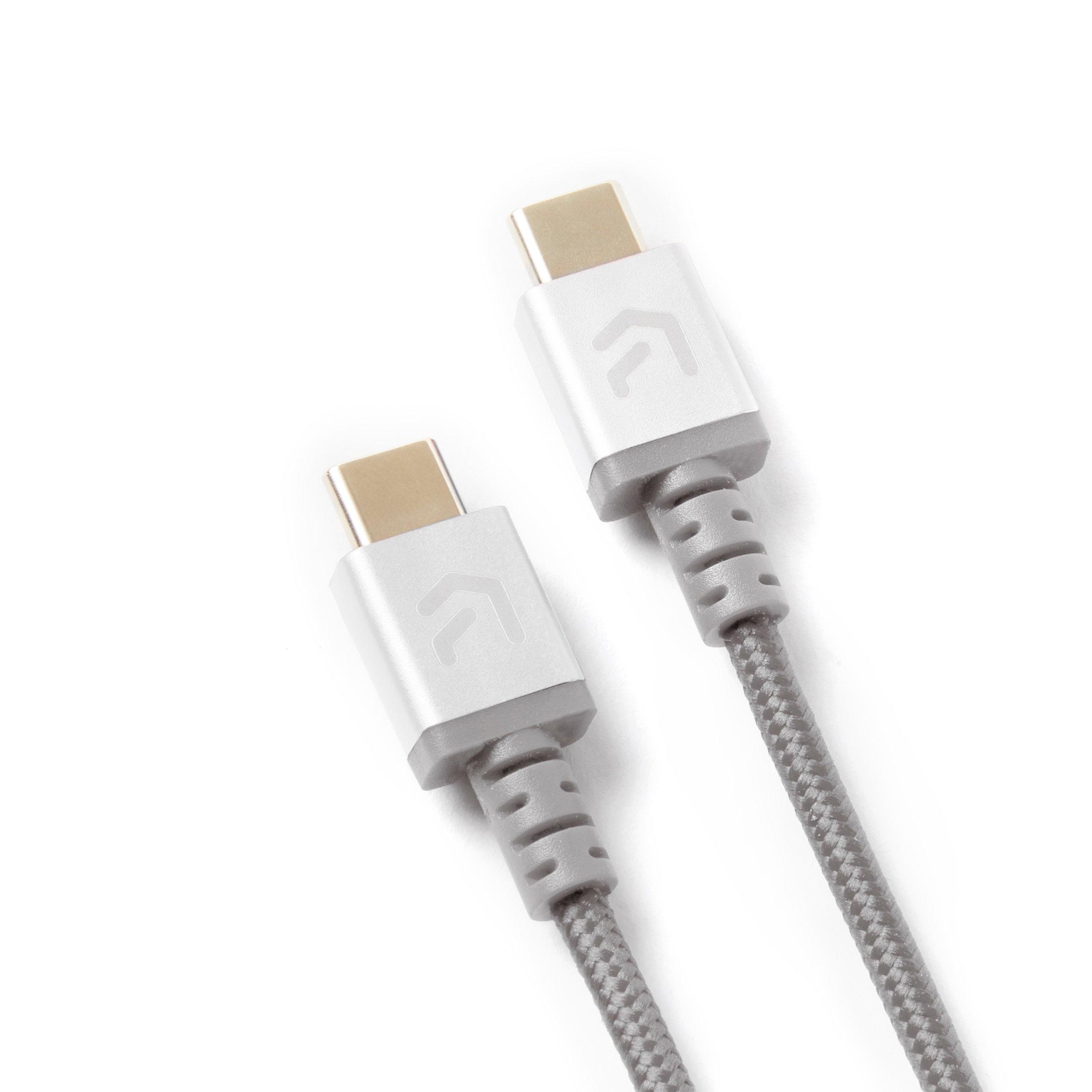 Atrix USB-C to USB-C Braided Nylon 10ft Silver