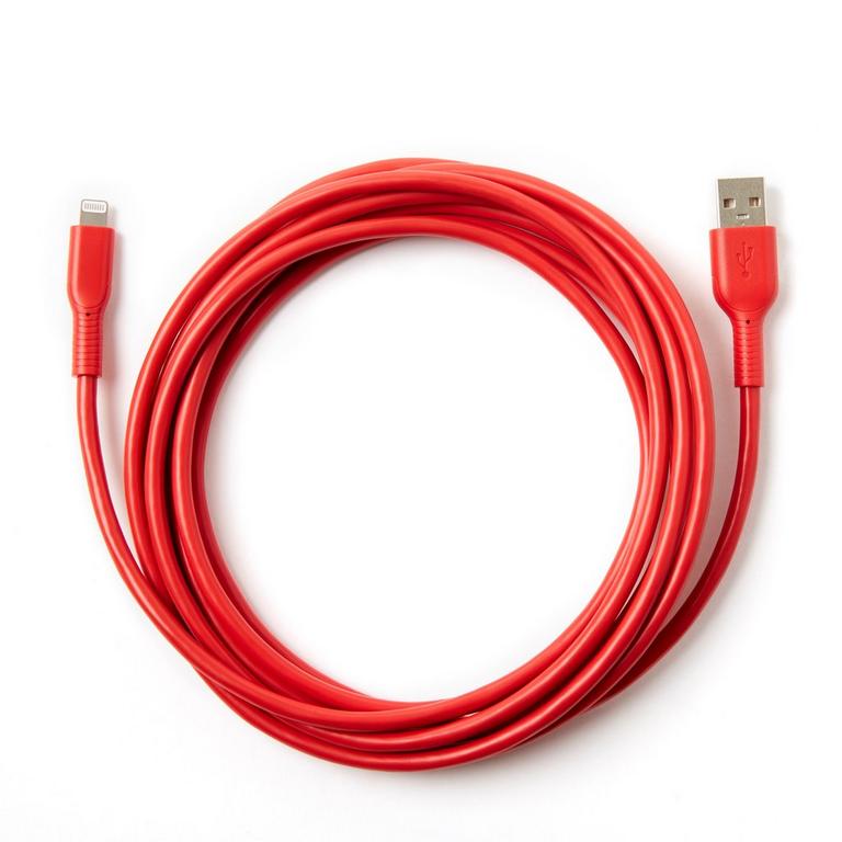 Atrix USB-A to Lightning Braided Nylon 3ft Red