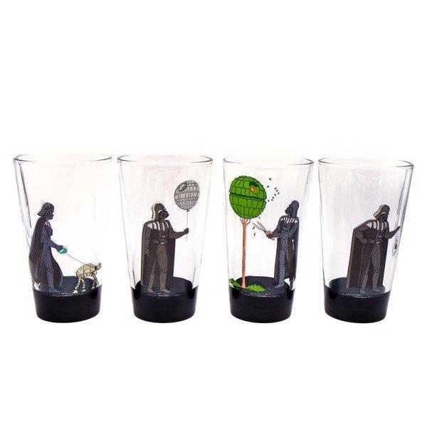 Geeknet Star Wars Darth Vader Free Time 16oz Pint Glasses GameStop  Exclusive 4-Pack