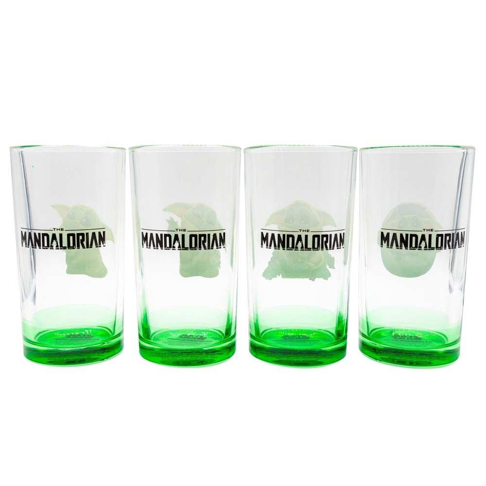 Star Wars Grogu 16oz Pint Glasses GameStop Exclusive 4-Pack