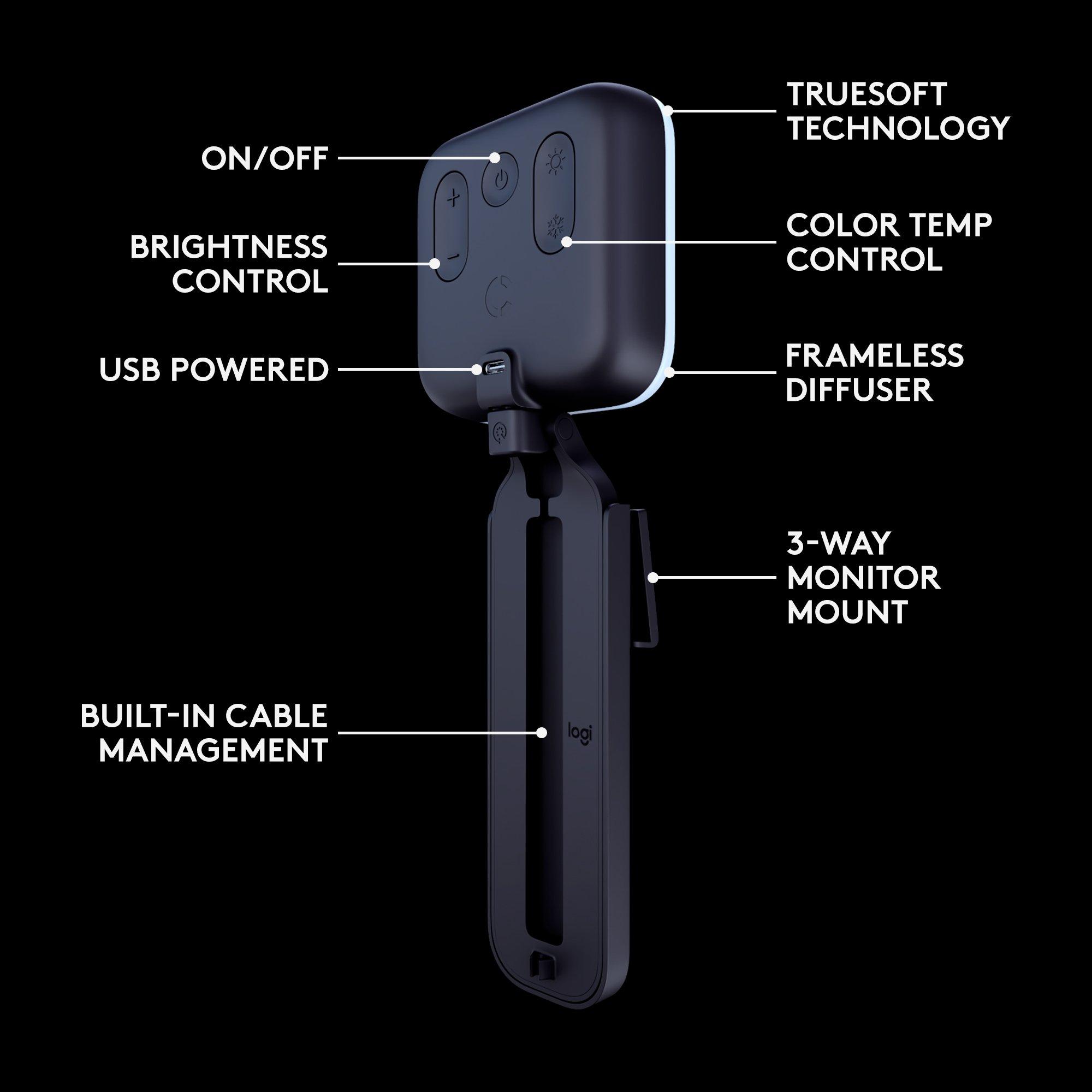 Logitech Litra Glow Premium Streaming Light with TrueSoft