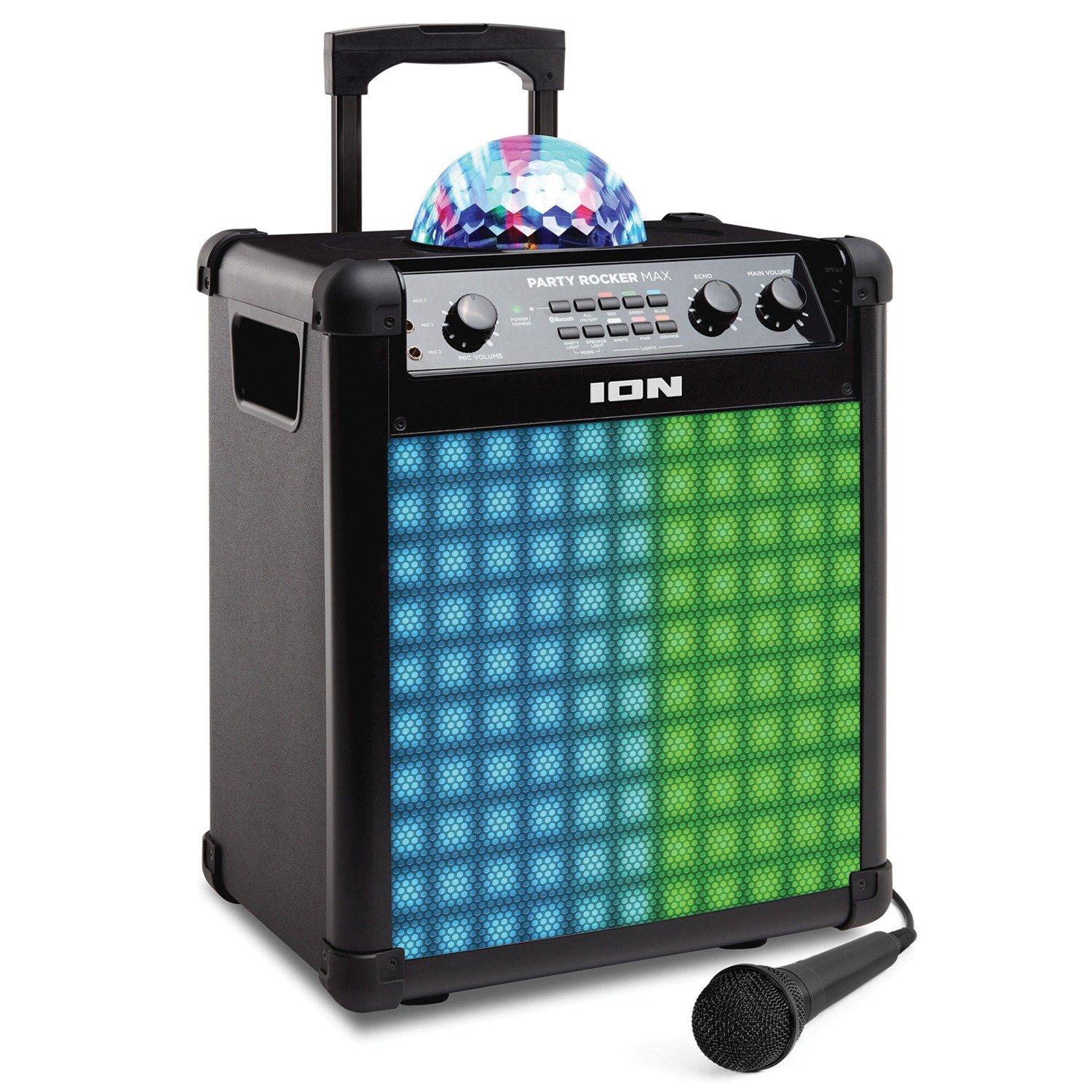 list item 1 of 9 ION Party Rocker Max 8-in Portable Bluetooth PA Speaker with Lights and Microphone
