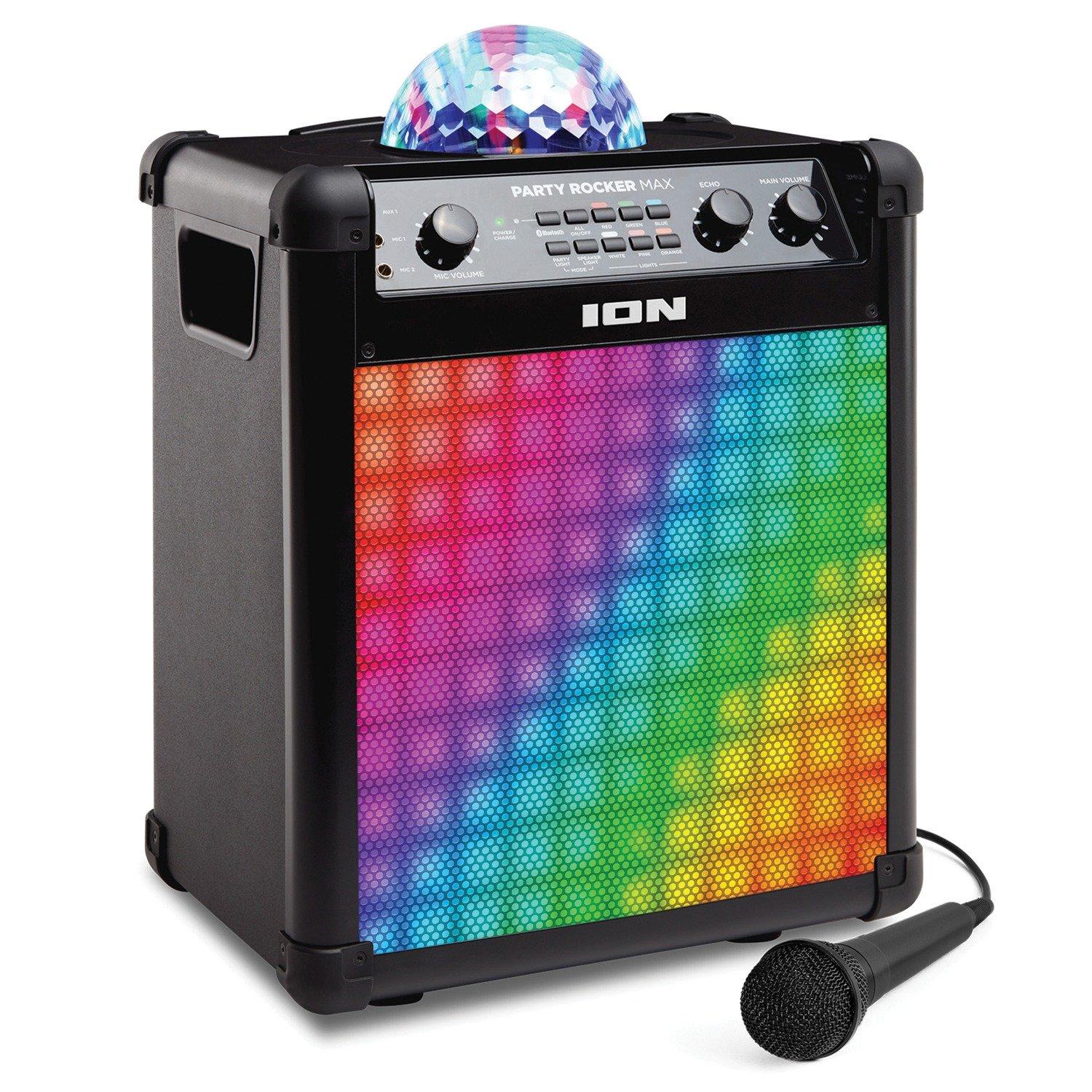 list item 2 of 9 ION Party Rocker Max 8-in Portable Bluetooth PA Speaker with Lights and Microphone