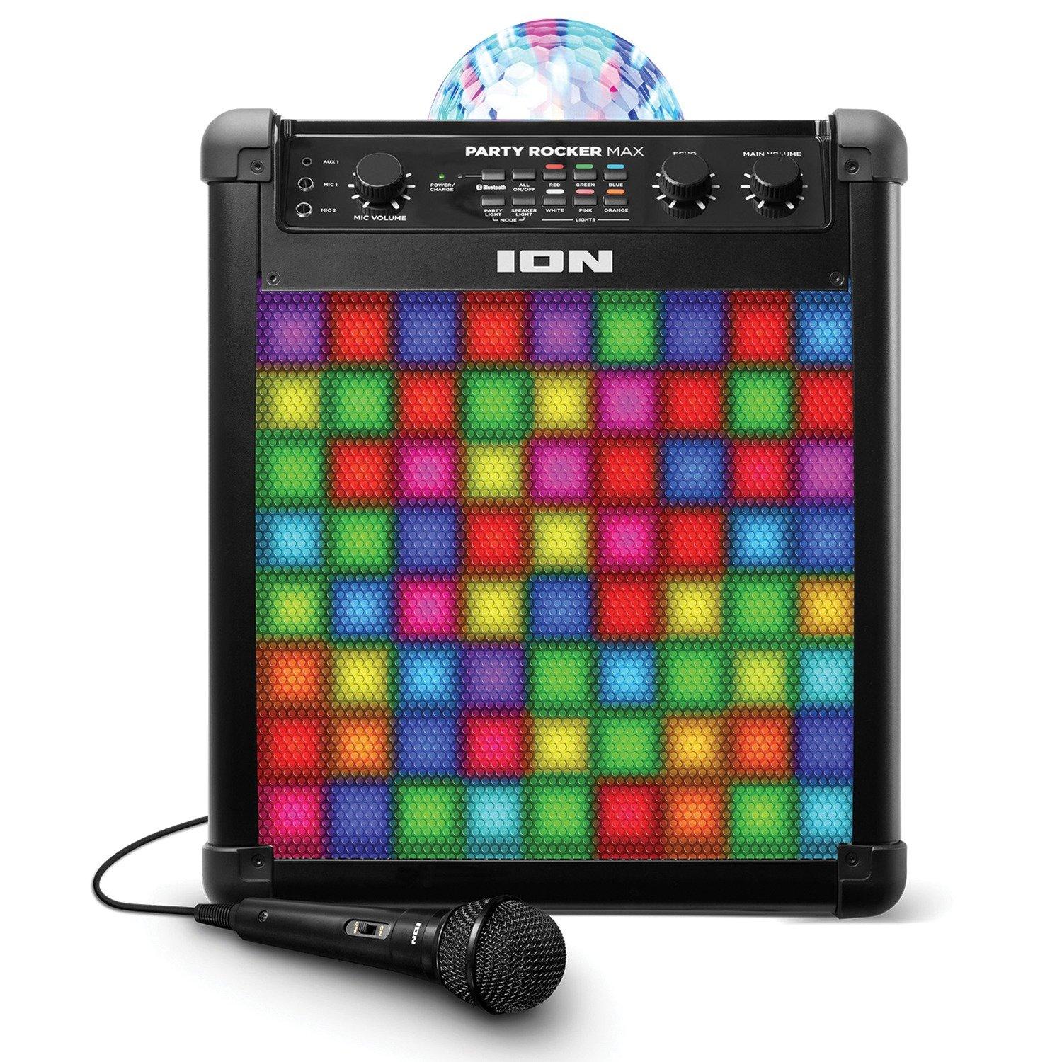 list item 4 of 9 ION Party Rocker Max 8-in Portable Bluetooth PA Speaker with Lights and Microphone