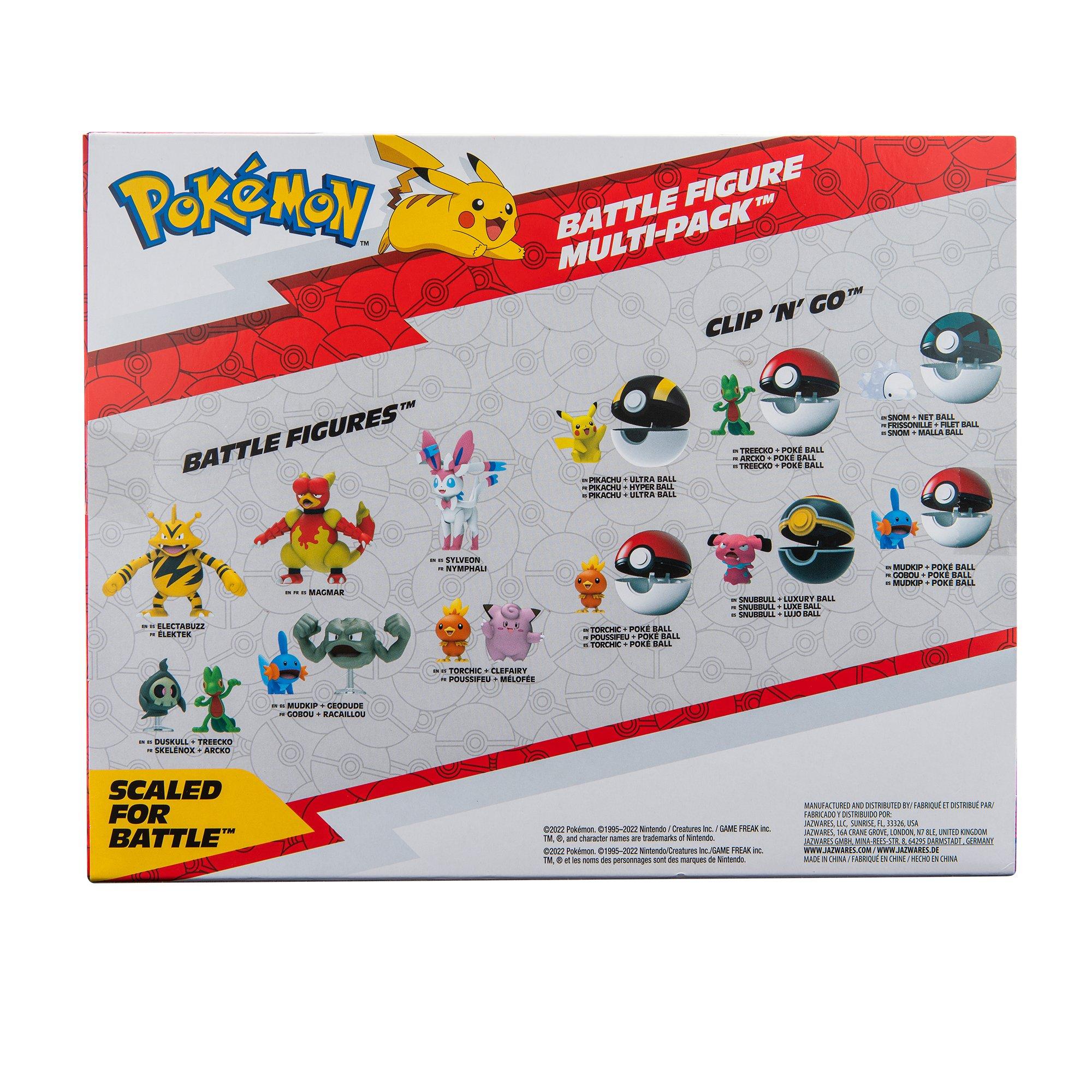 Jazwares Pokemon 2-in Battle Figure Multipack Set 8-Pack