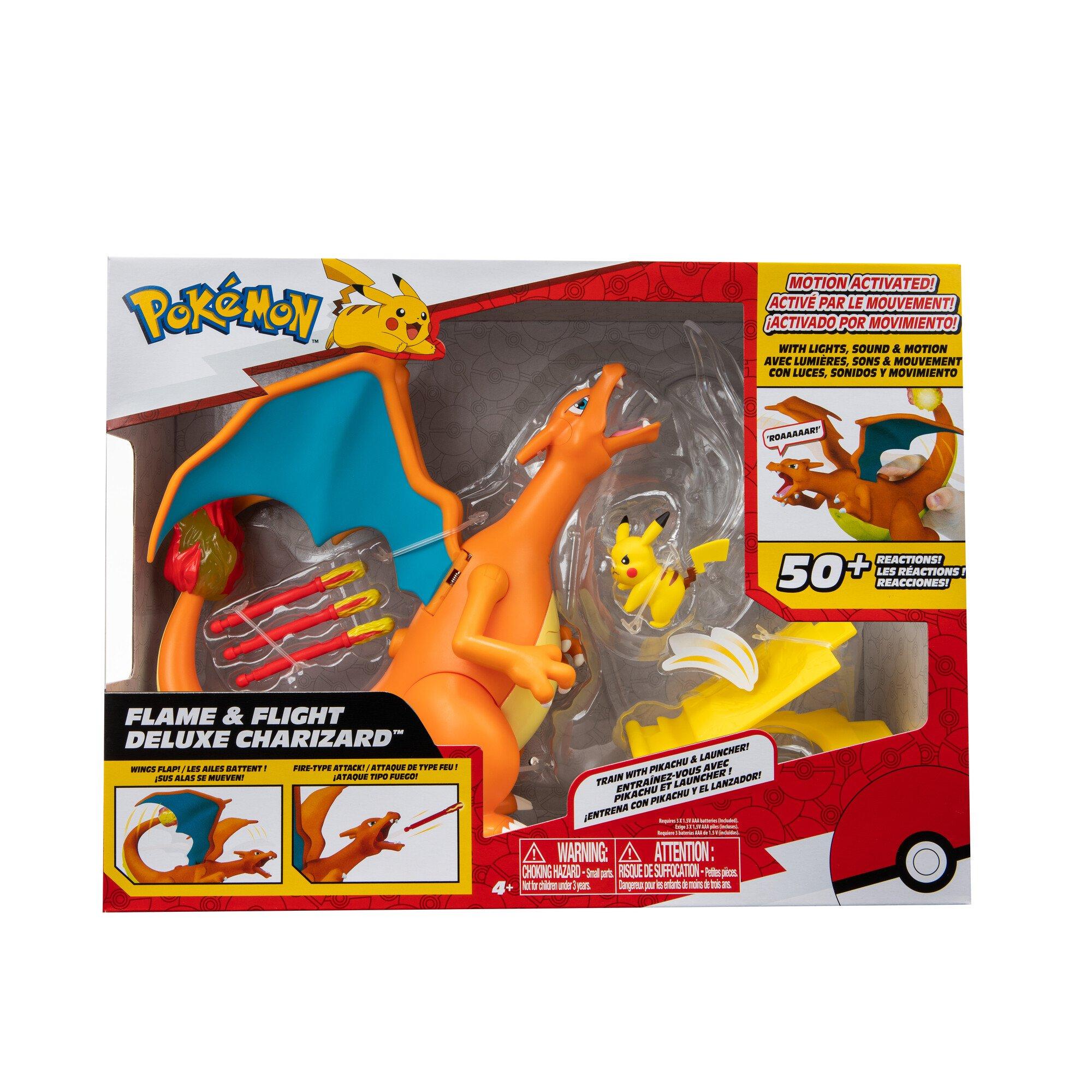 Pokémon Charizard 7-inch Deluxe Feature Figure - Interactive Plus 2-inch  Pikachu with Launcher