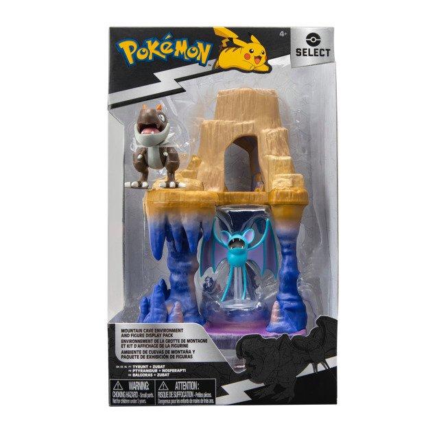 Jazwares Pokemon Select Cave Environment Play Set with Tyrunt and Zubat