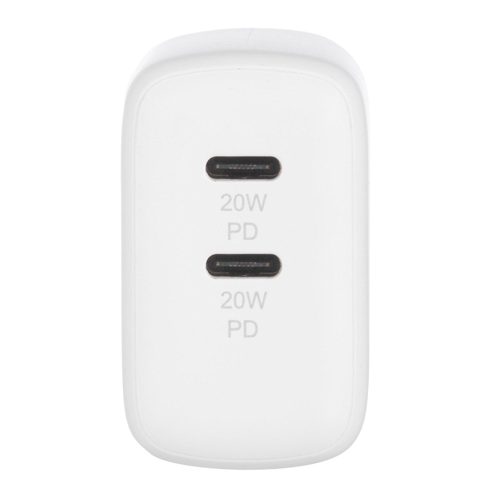FUEL Dual Port USB-C Power Adapter 40W