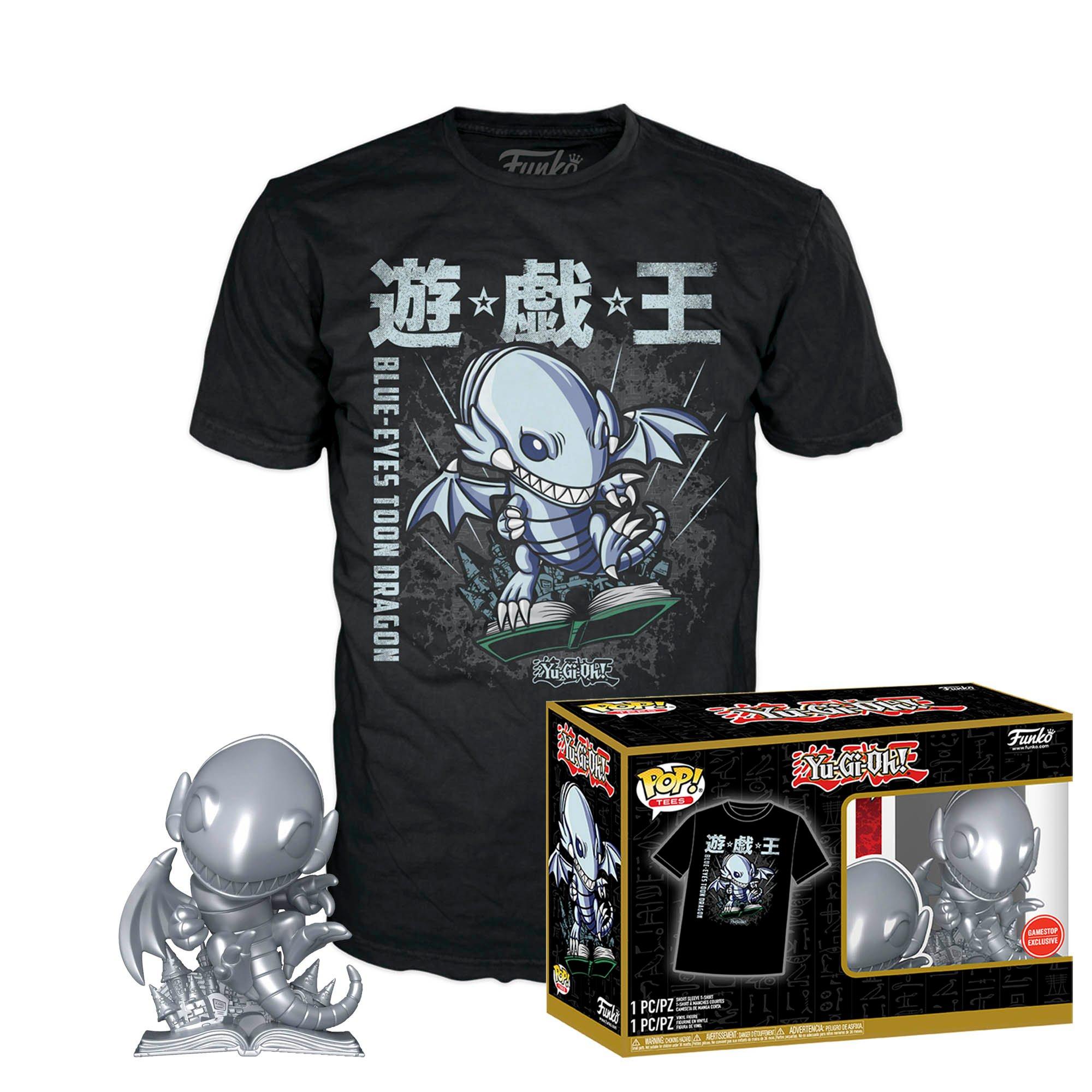 Funko Pop And Tee Yu Gi Oh Blue Eyes Toon Dragon Vinyl Figure And T Shirt Gamestop Exclusive